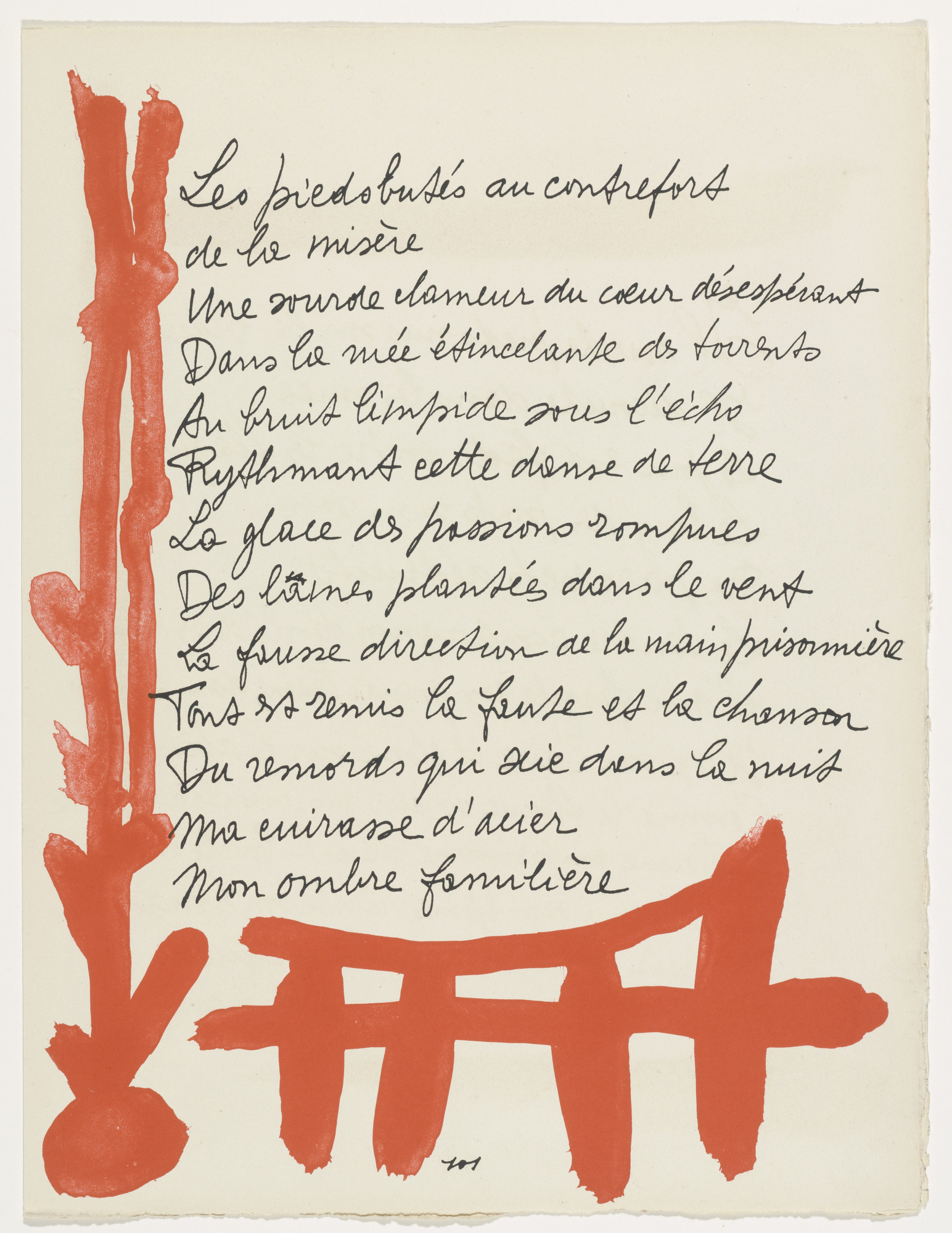 Pablo Picasso. In-text plate (page 101) from Le Chant des morts