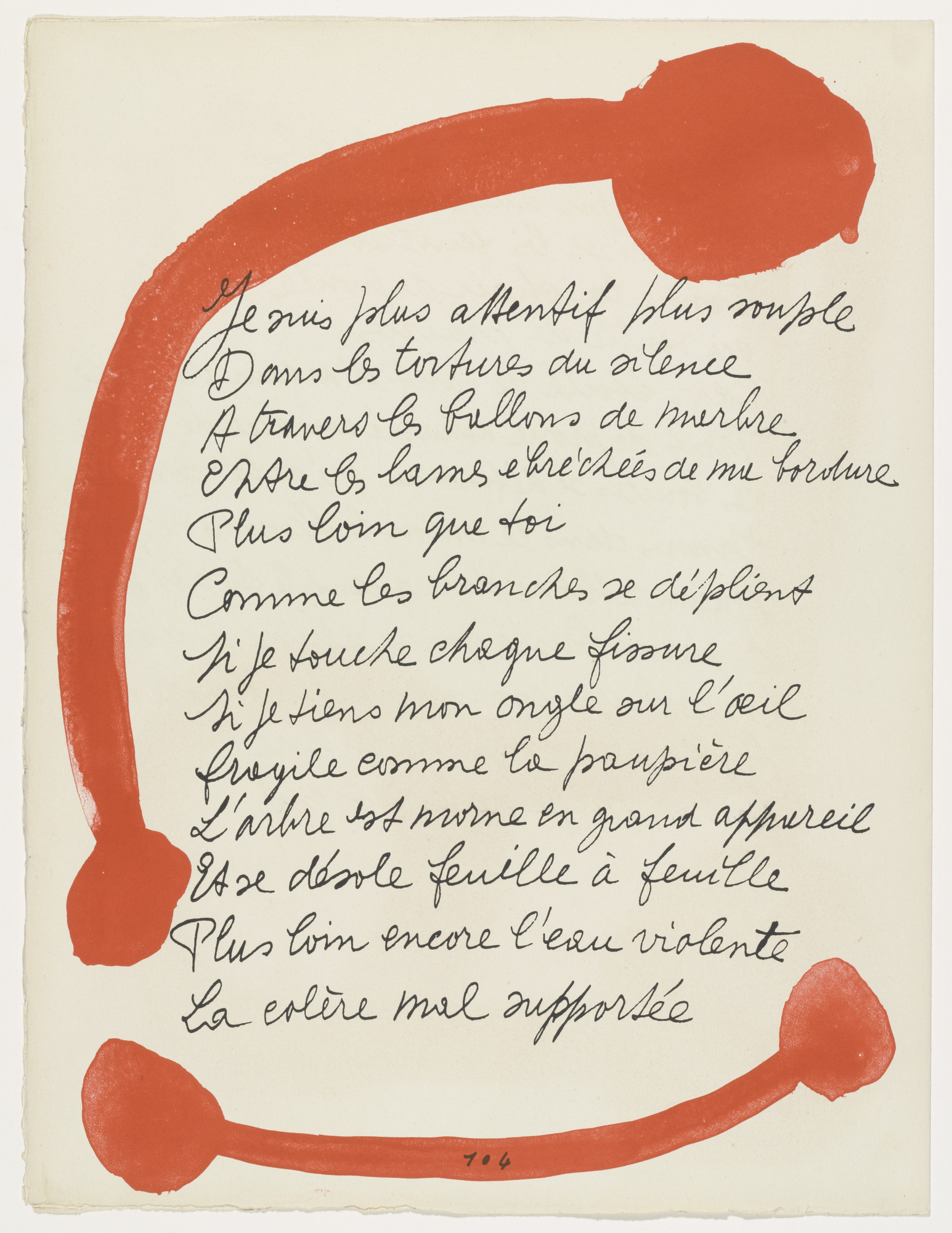 Pablo Picasso. In-text plate (page 104) from Le Chant des morts