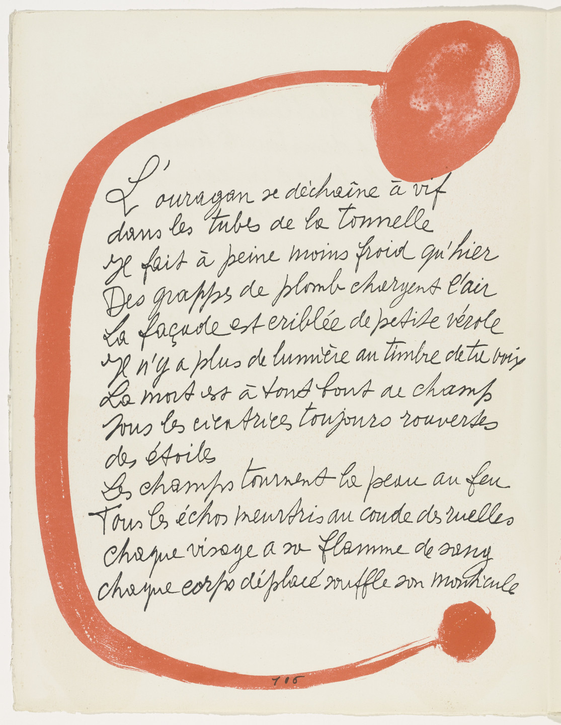Pablo Picasso. In-text plate (page 106) from Le Chant des morts. 1945–48, published 1948