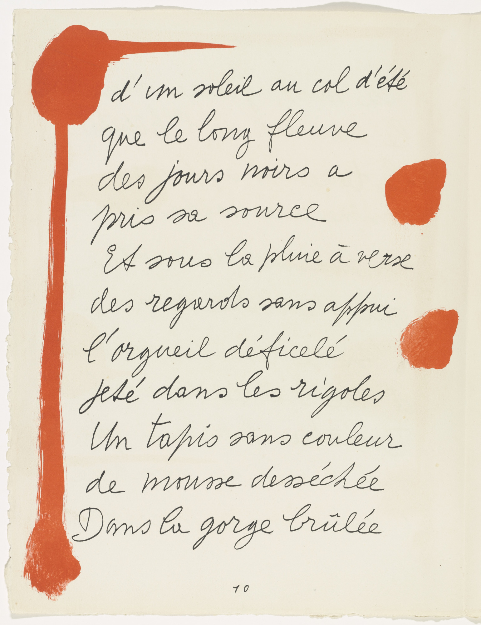 Pablo Picasso. In-text plate (page 10) from Le Chant des morts