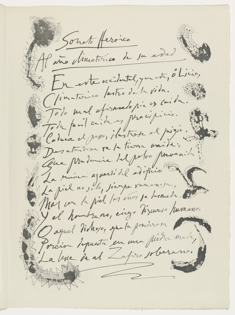 Le Poète, sur l'année climatérique de sa vie from Vingt poëmes