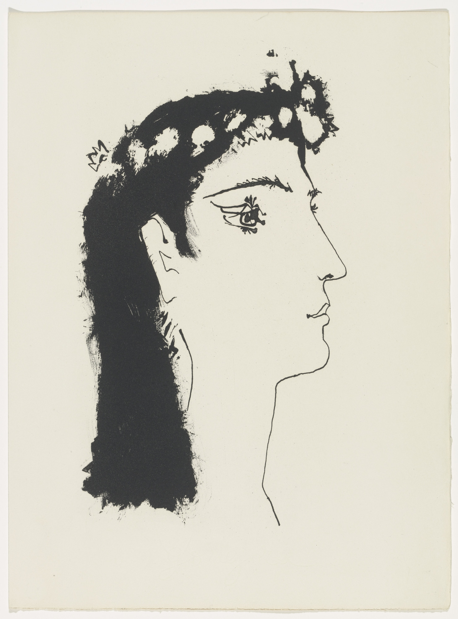 Pablo Picasso. A une jeune fille qui cueillait des fleurs from