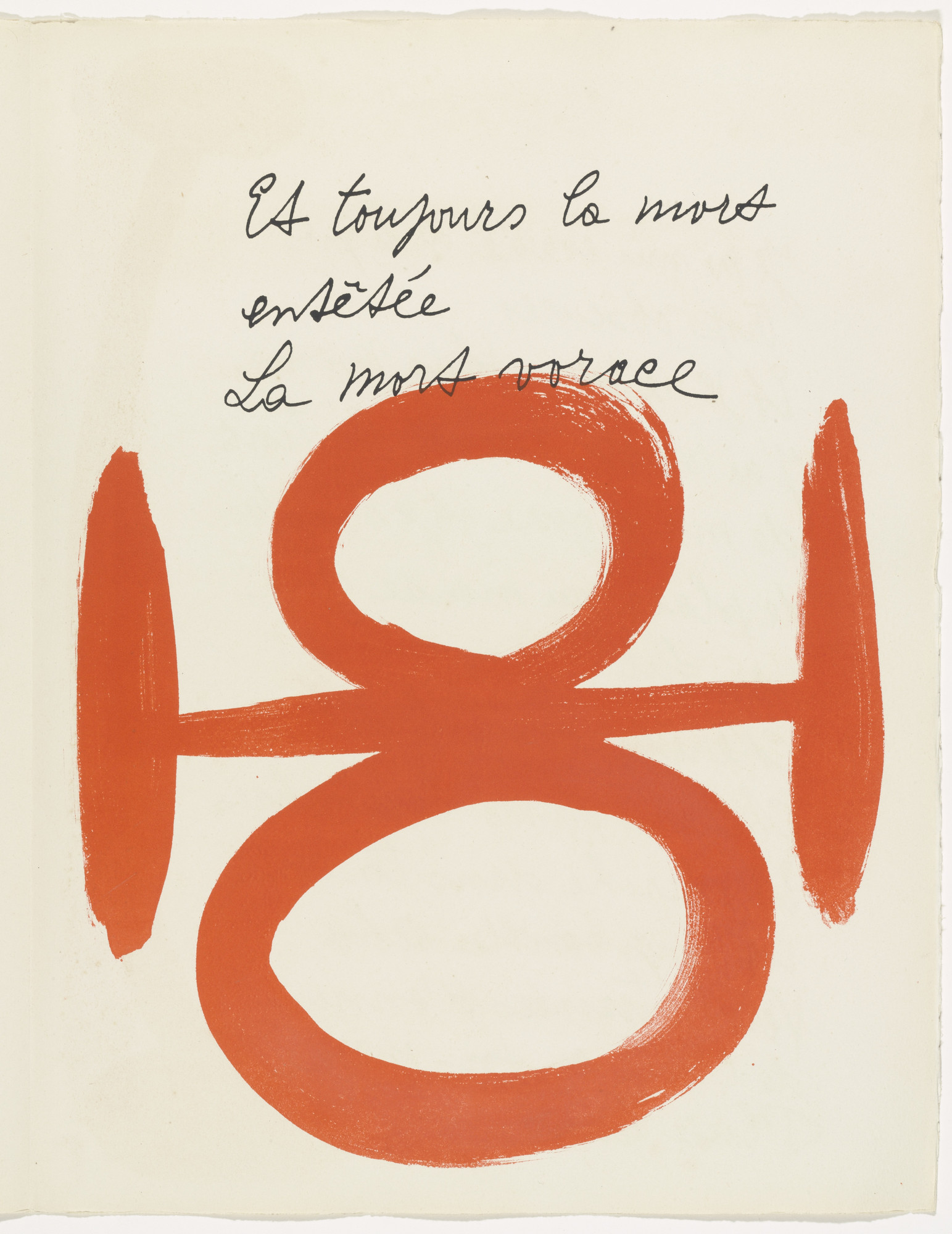 Pablo Picasso. IN-TEXT PLATE (PAGE 39) FROM LE CHANT DES MORTS