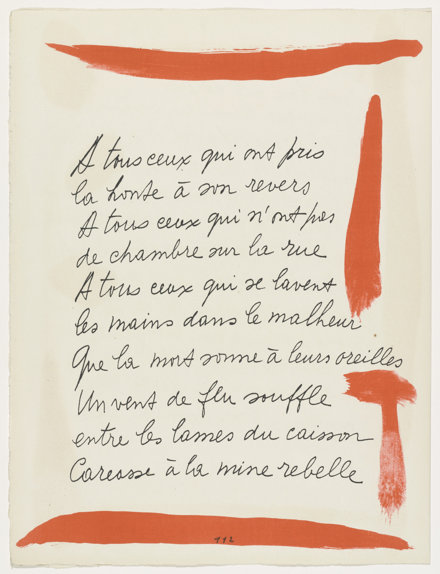 Pablo Picasso. In-text plate (page 112) from Le Chant des morts