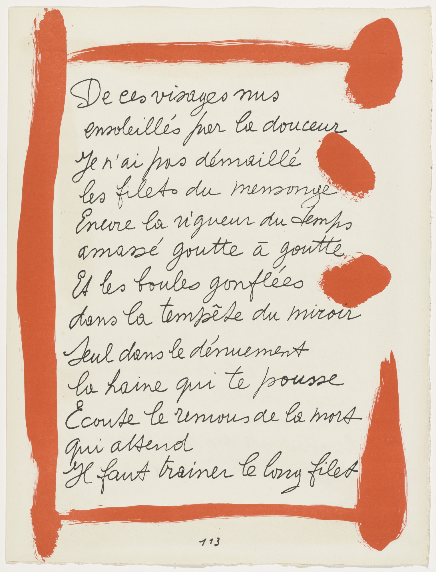 Pablo Picasso. In-text plate (page 113) from Le Chant des morts