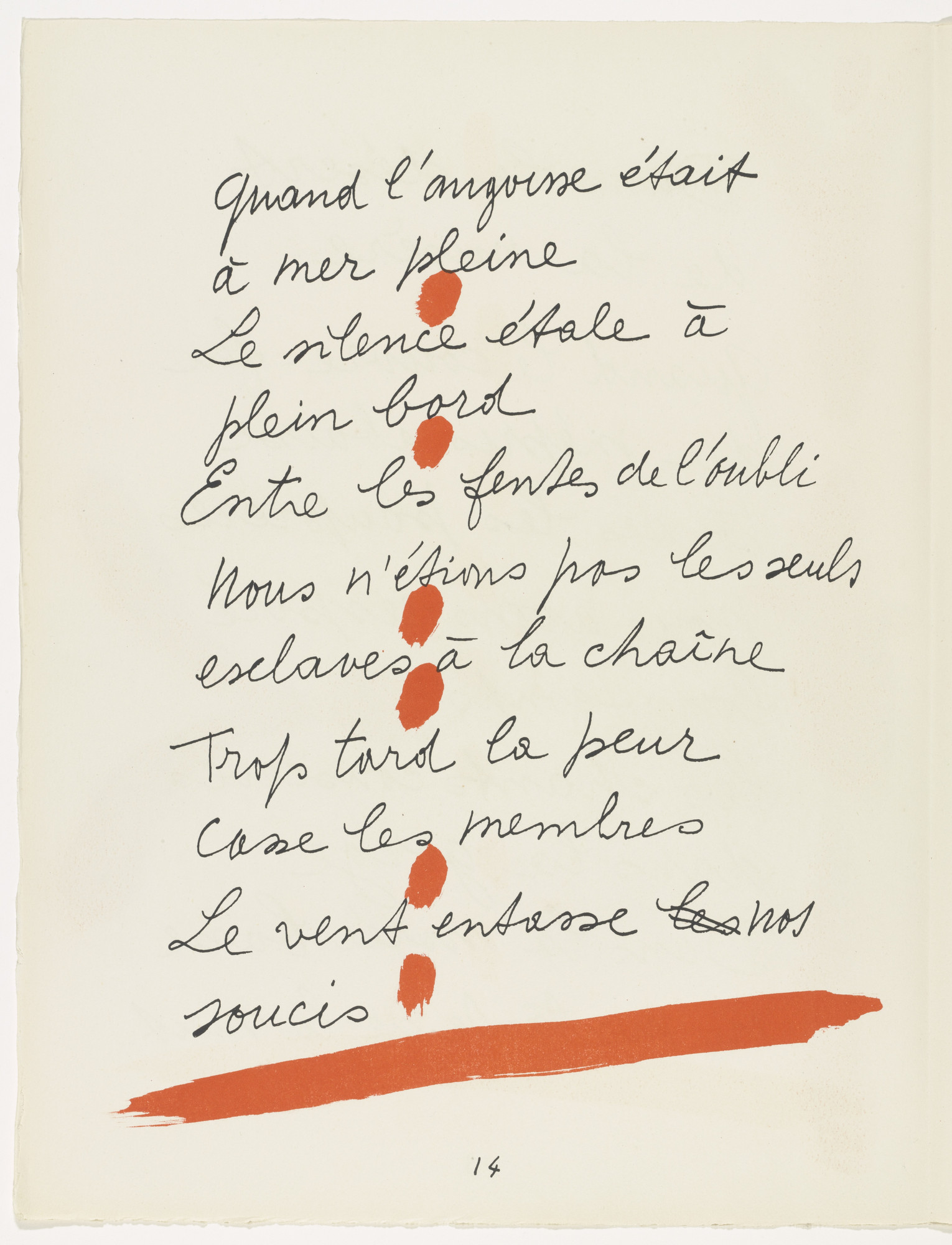 Pablo Picasso. In-text plate (page 14) from Le Chant des morts