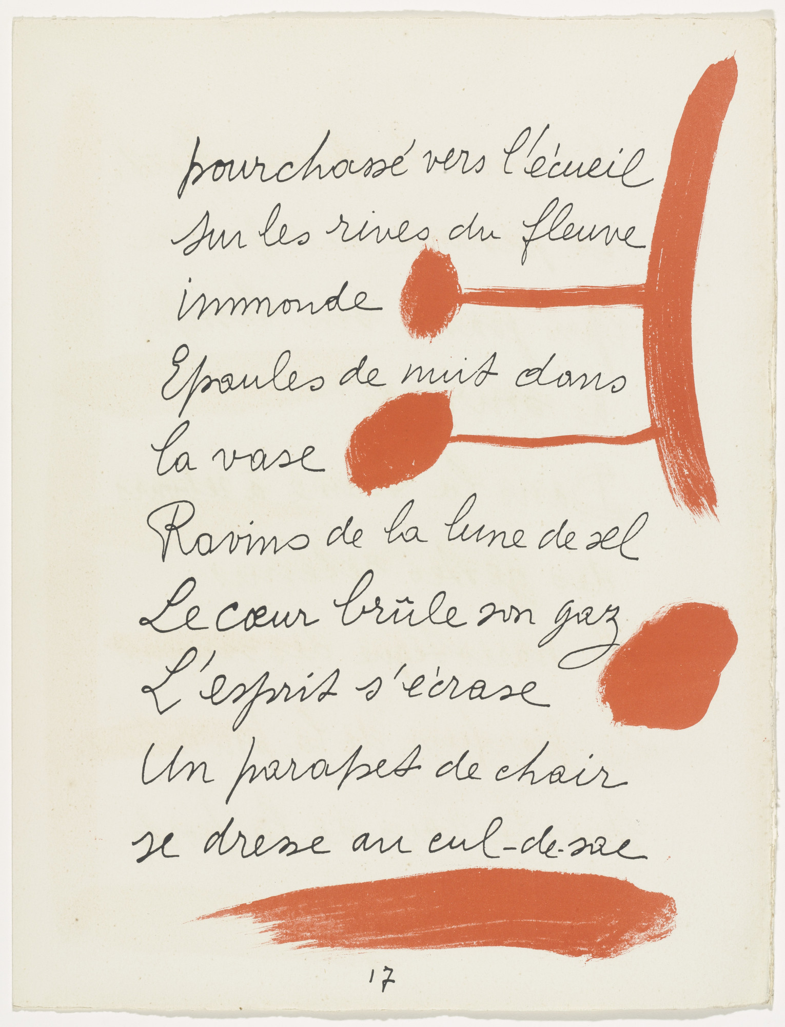 Pablo Picasso. In-text plate (page 17) from Le Chant des morts