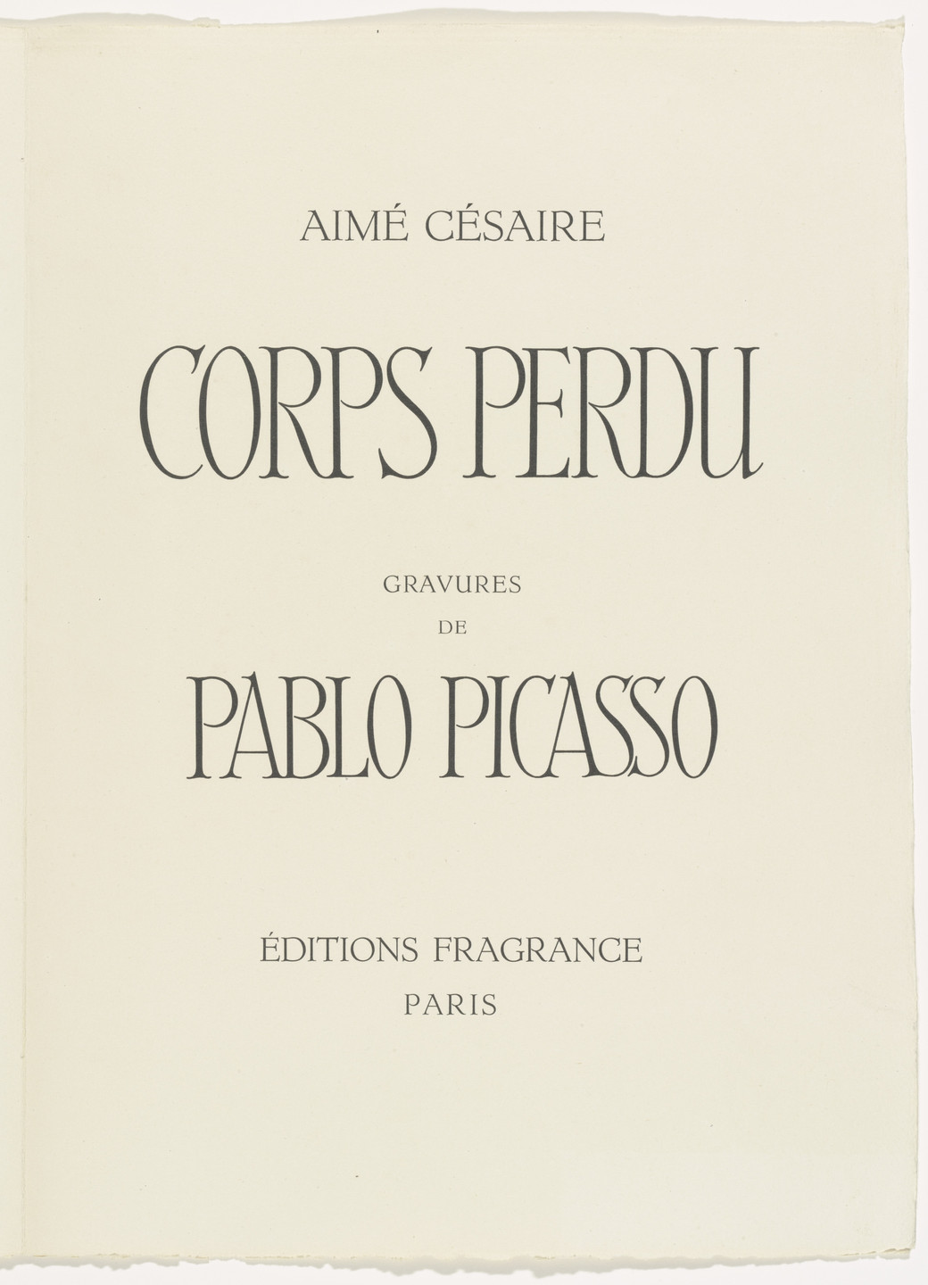 Pablo Picasso. Corps perdu. 1949, published 1950