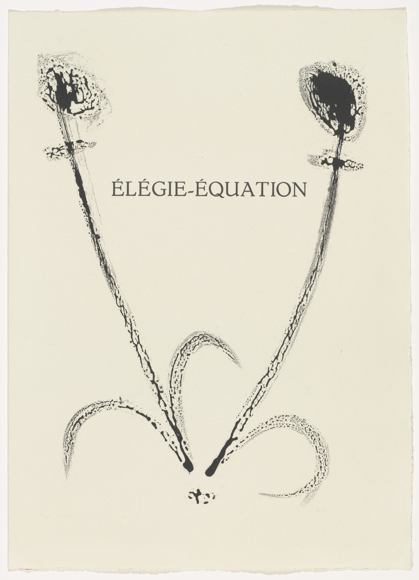 Pablo Picasso. "Elegy-Equation" (chapter title, page 37) from Corps perdu