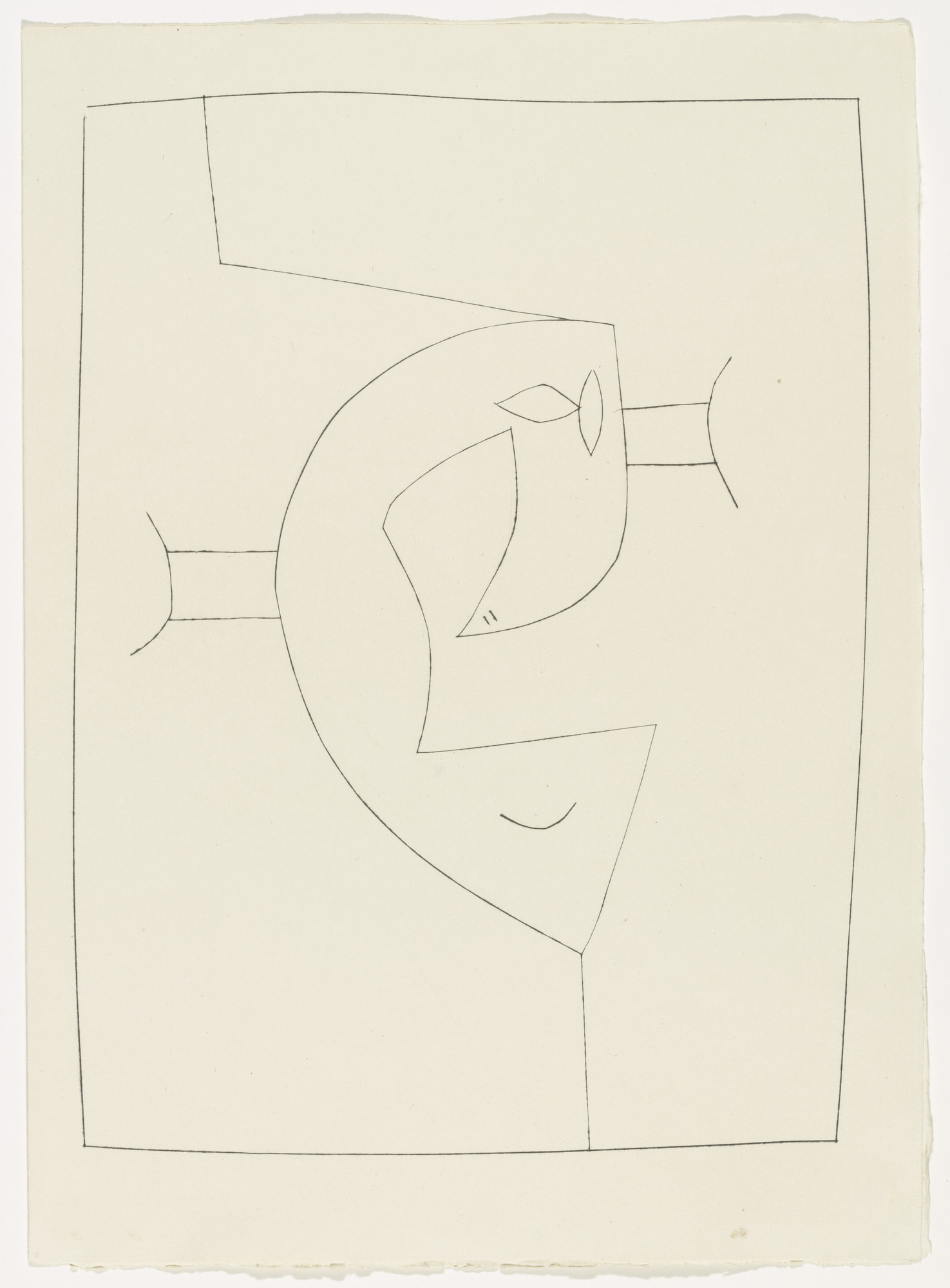 Pablo Picasso. Face (plate, page 65) from Corps perdu