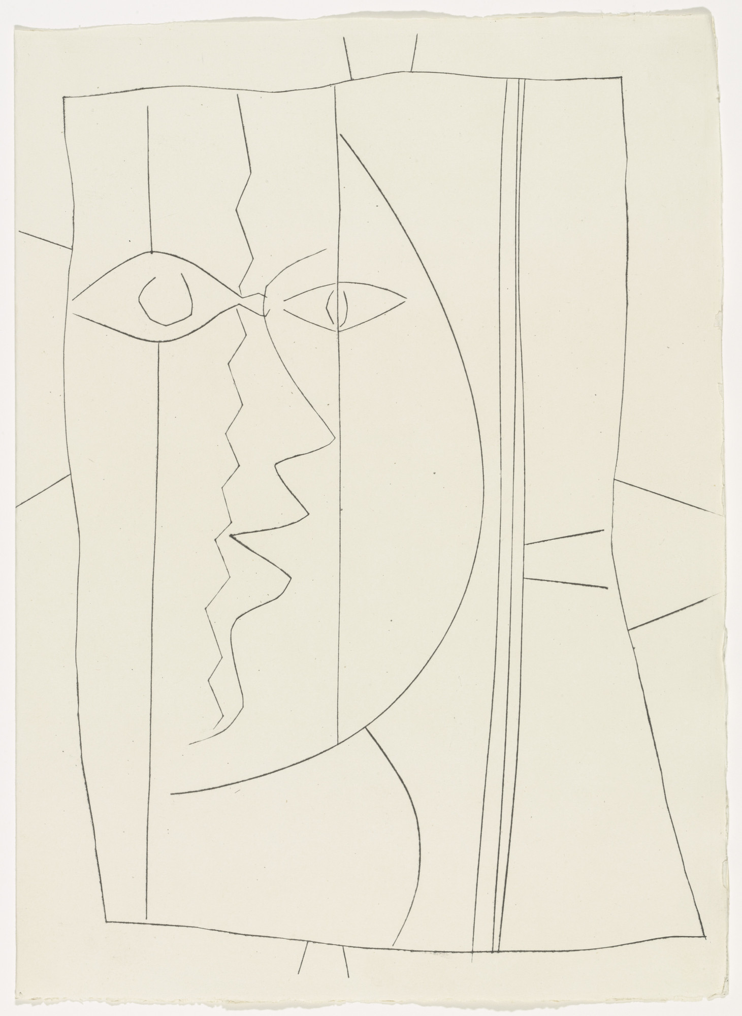 Pablo Picasso. Mirror (plate, page 105) from Corps perdu