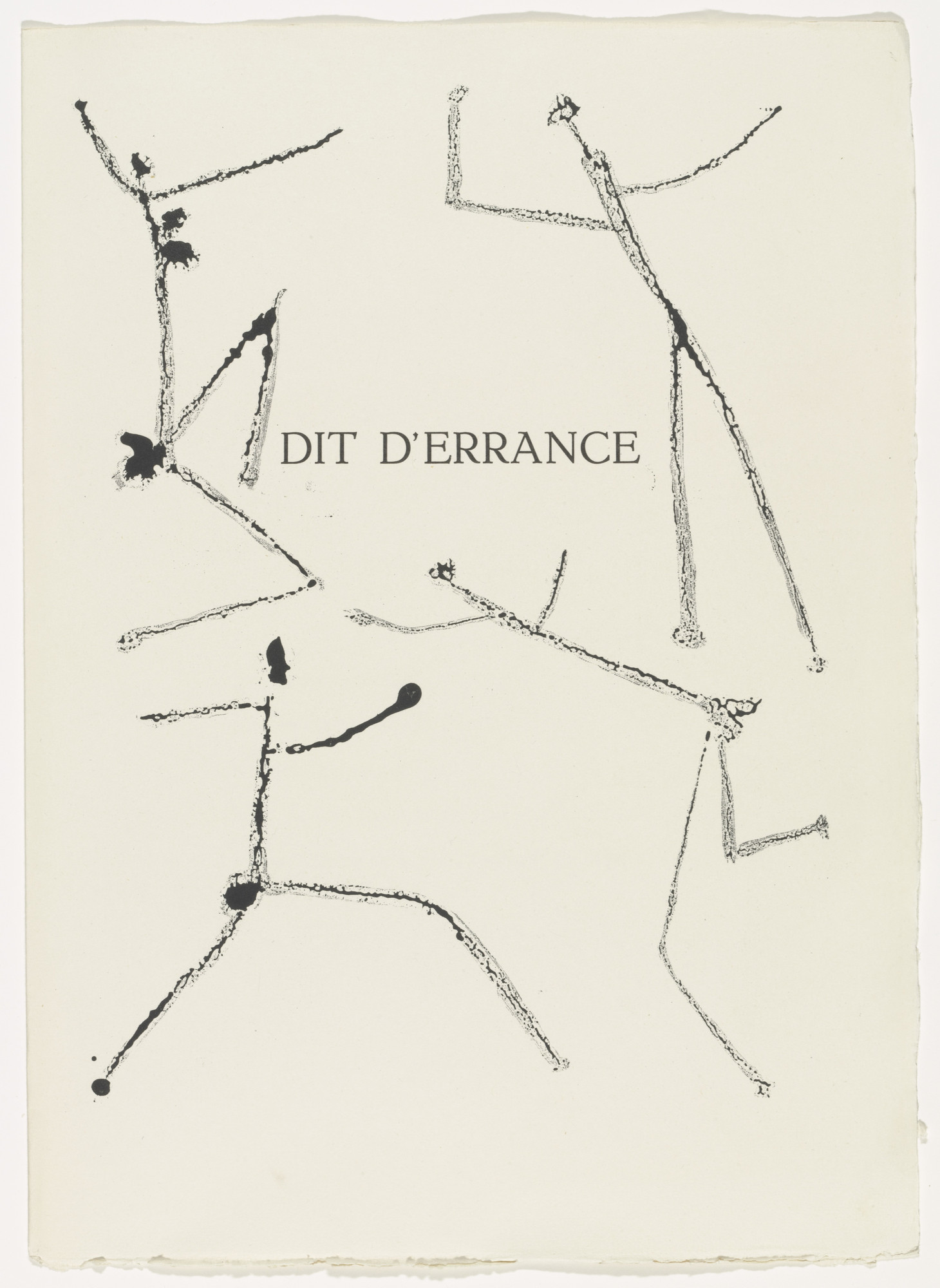 Pablo Picasso. "Tell of Wanderings" (chapter title, page 109) from Corps perdu