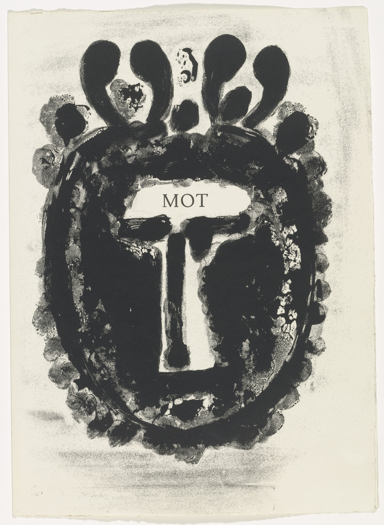Pablo Picasso. "Word" (chapter title, page 1) from Corps perdu