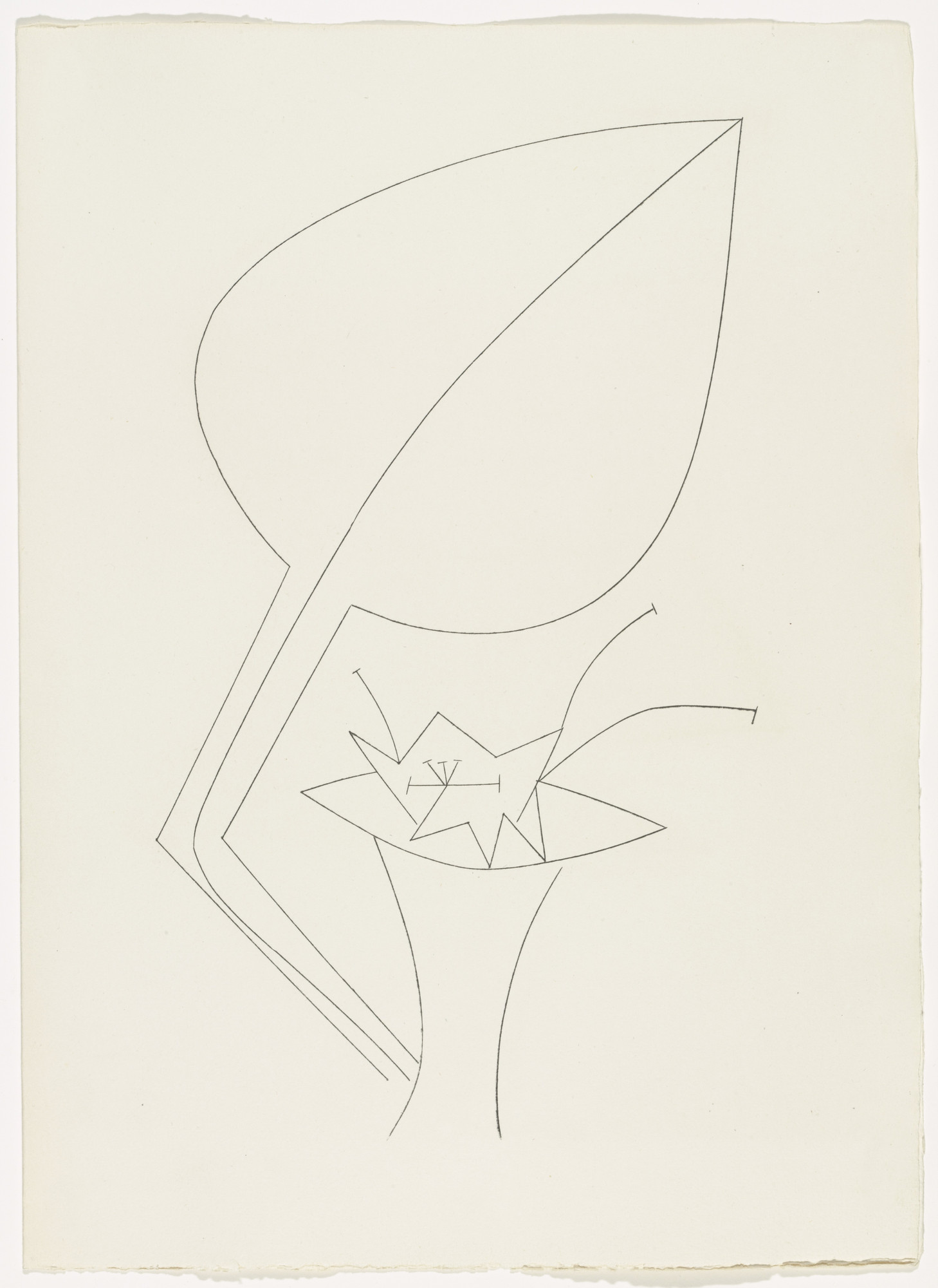 Pablo Picasso. Leaf (plate, page 9) from Corps perdu