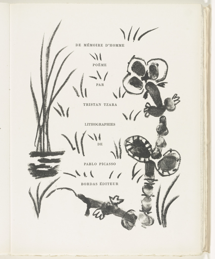 Title page from De Mémoire d'homme
