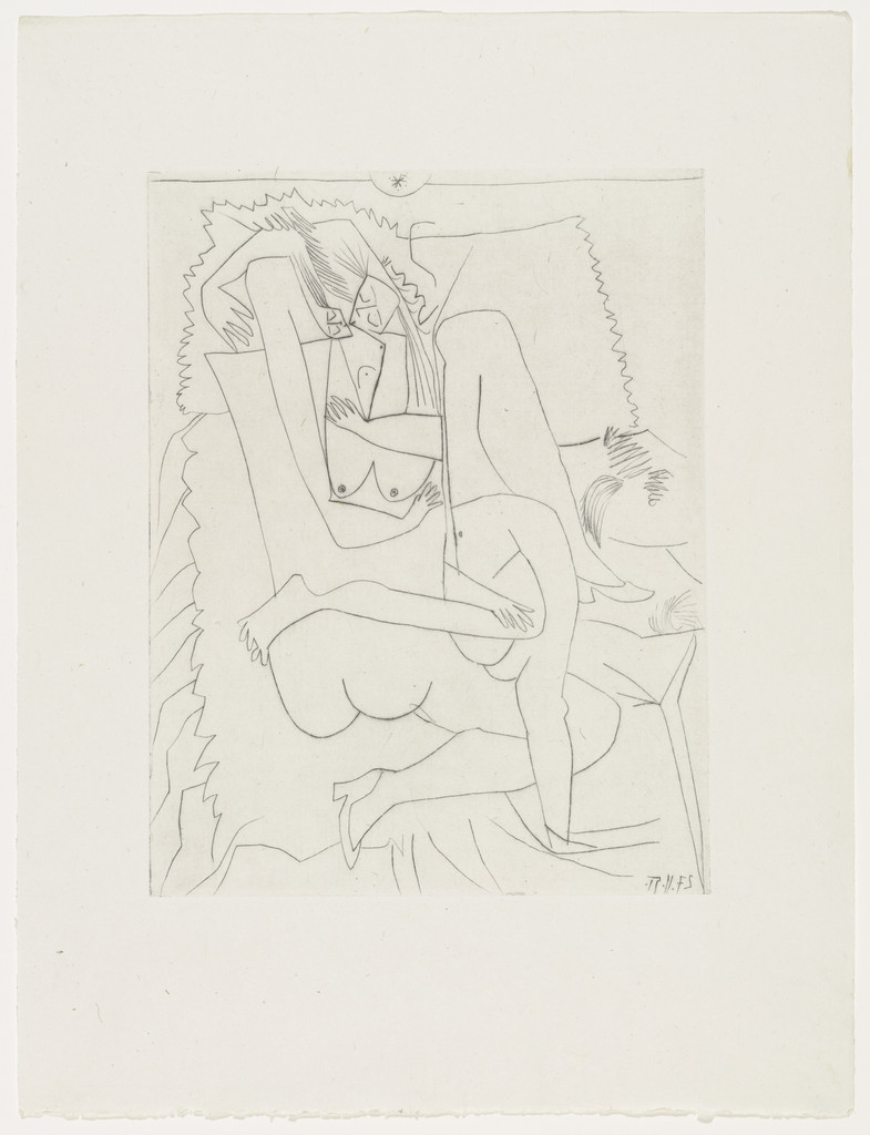 Female Love (The Couple) (unbound frontispiece) from the illustrated book Dons des Féminines
