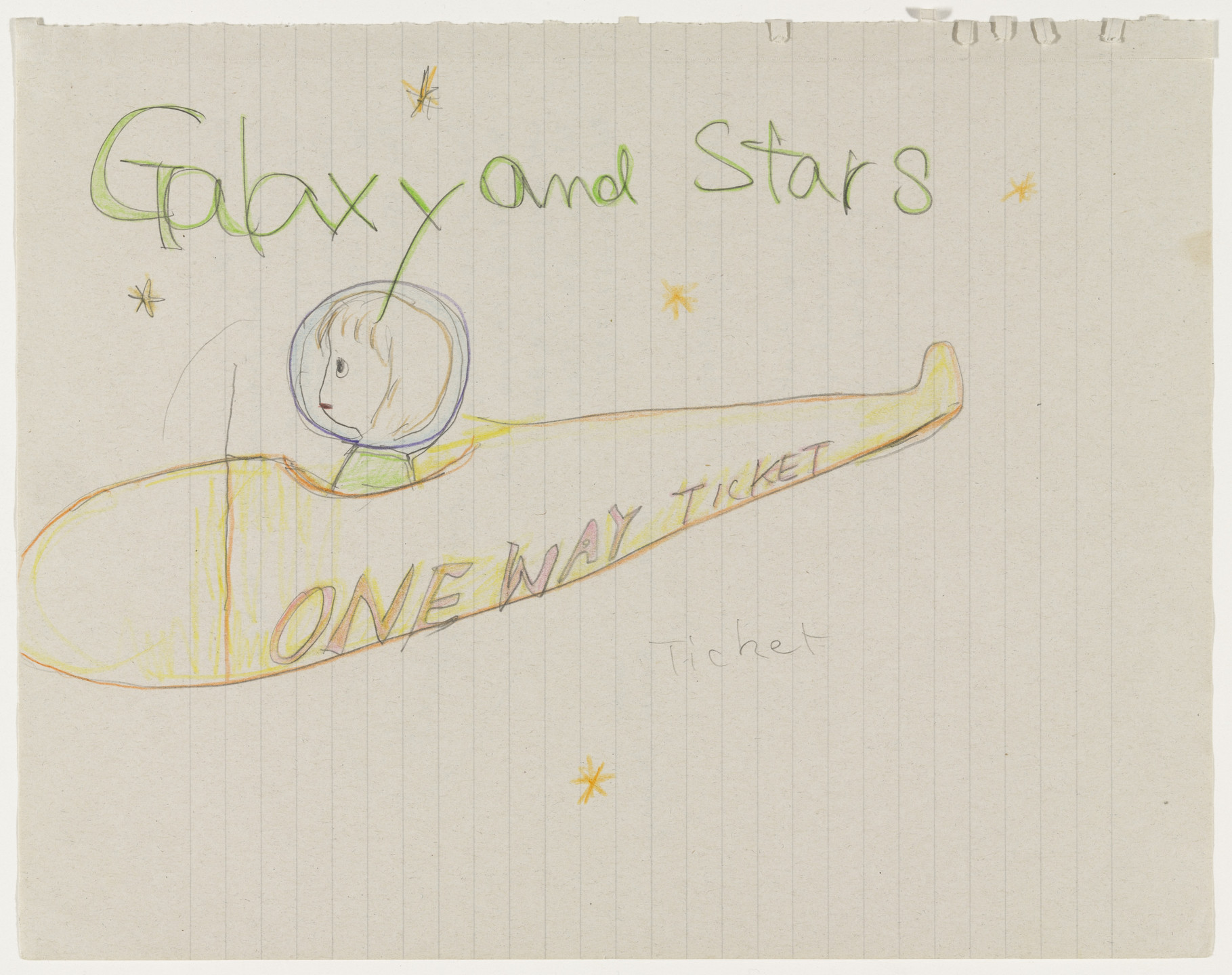 Yoshitomo Nara. Untitled ("Galaxy and Stars") from the series Time of My Life. 1992–2000