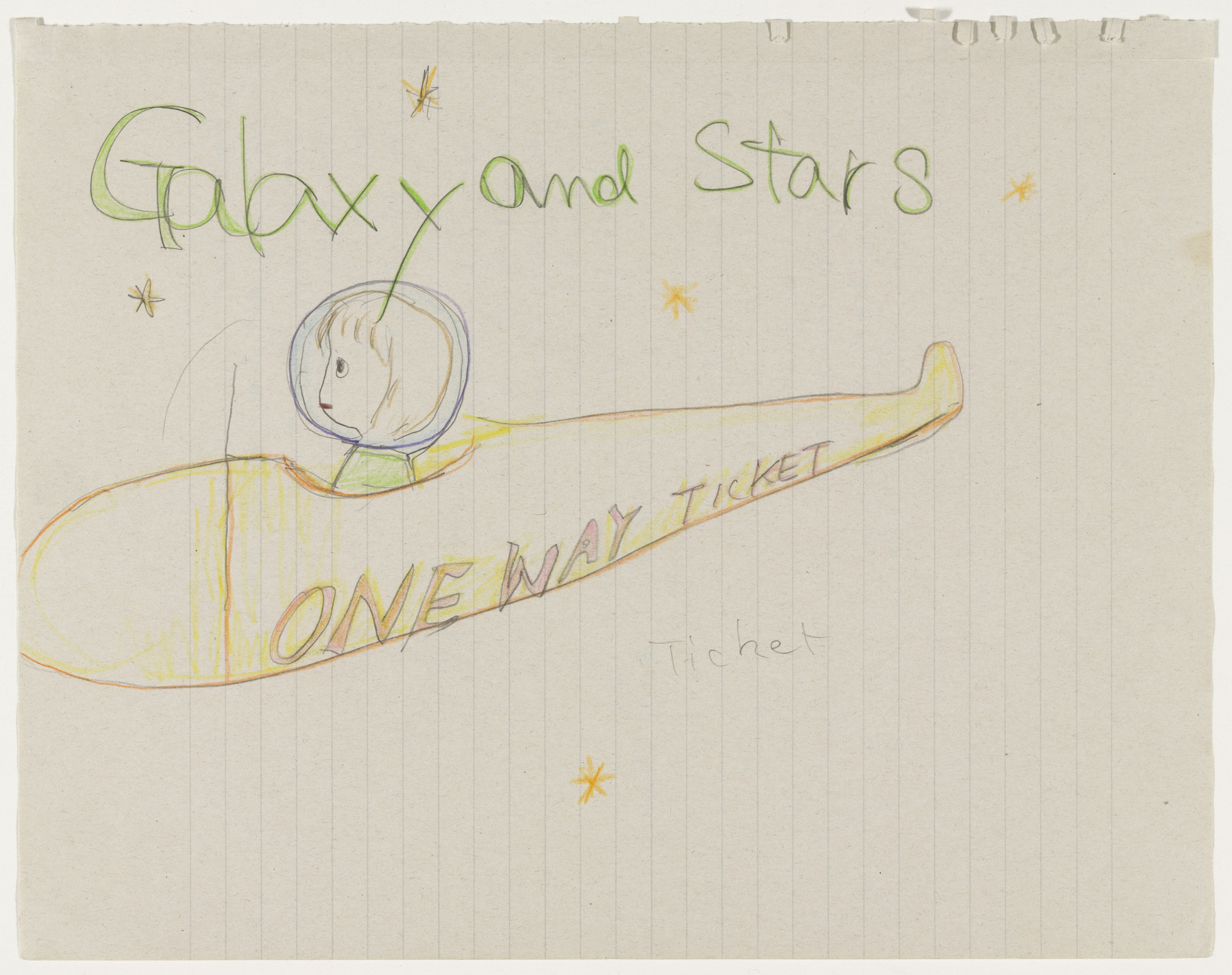 Yoshitomo Nara. Untitled ("Galaxy and Stars") from the series Time of My Life