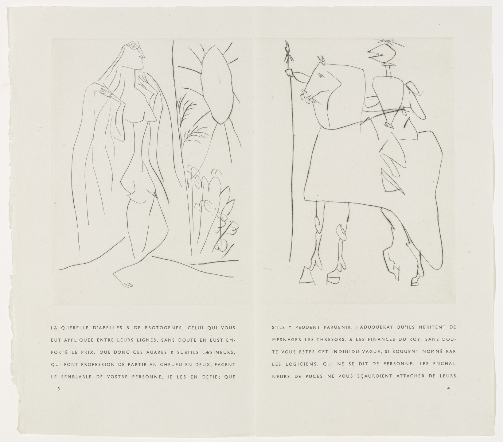 Pablo Picasso. Untitled from the illustrated book La Maigre. April 13, 1951, published 1952
