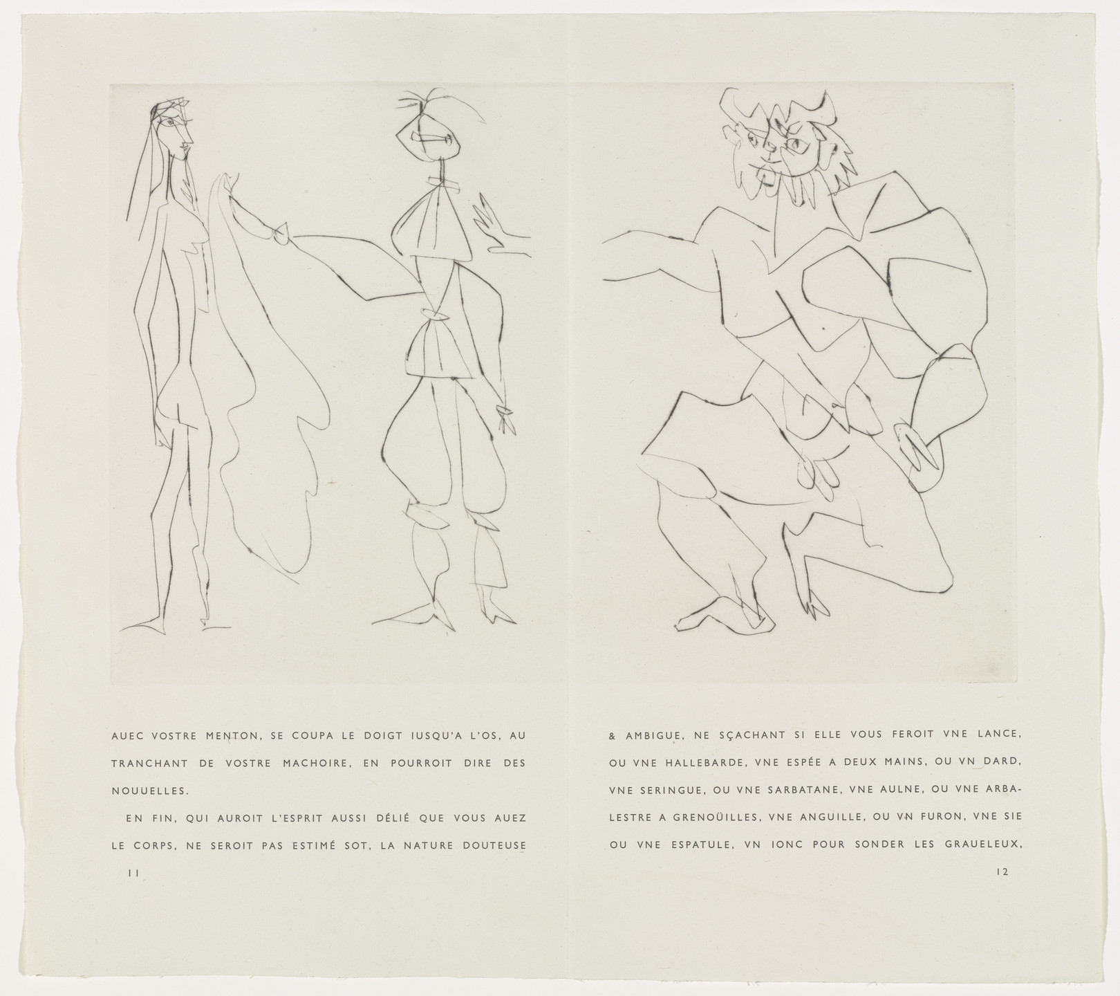 Pablo Picasso. Untitled from the illustrated book La Maigre. April 13, 1951, published 1952