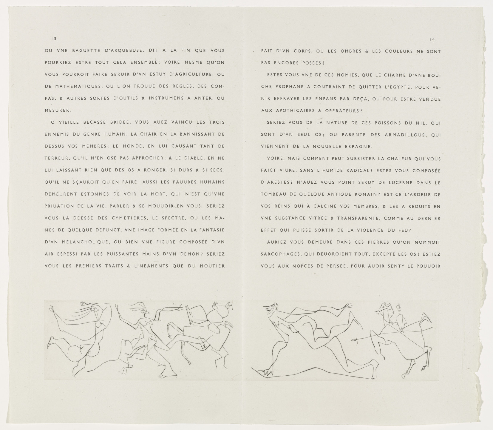 Pablo Picasso. Untitled from the illustrated book La Maigre. April 13, 1951, published 1952