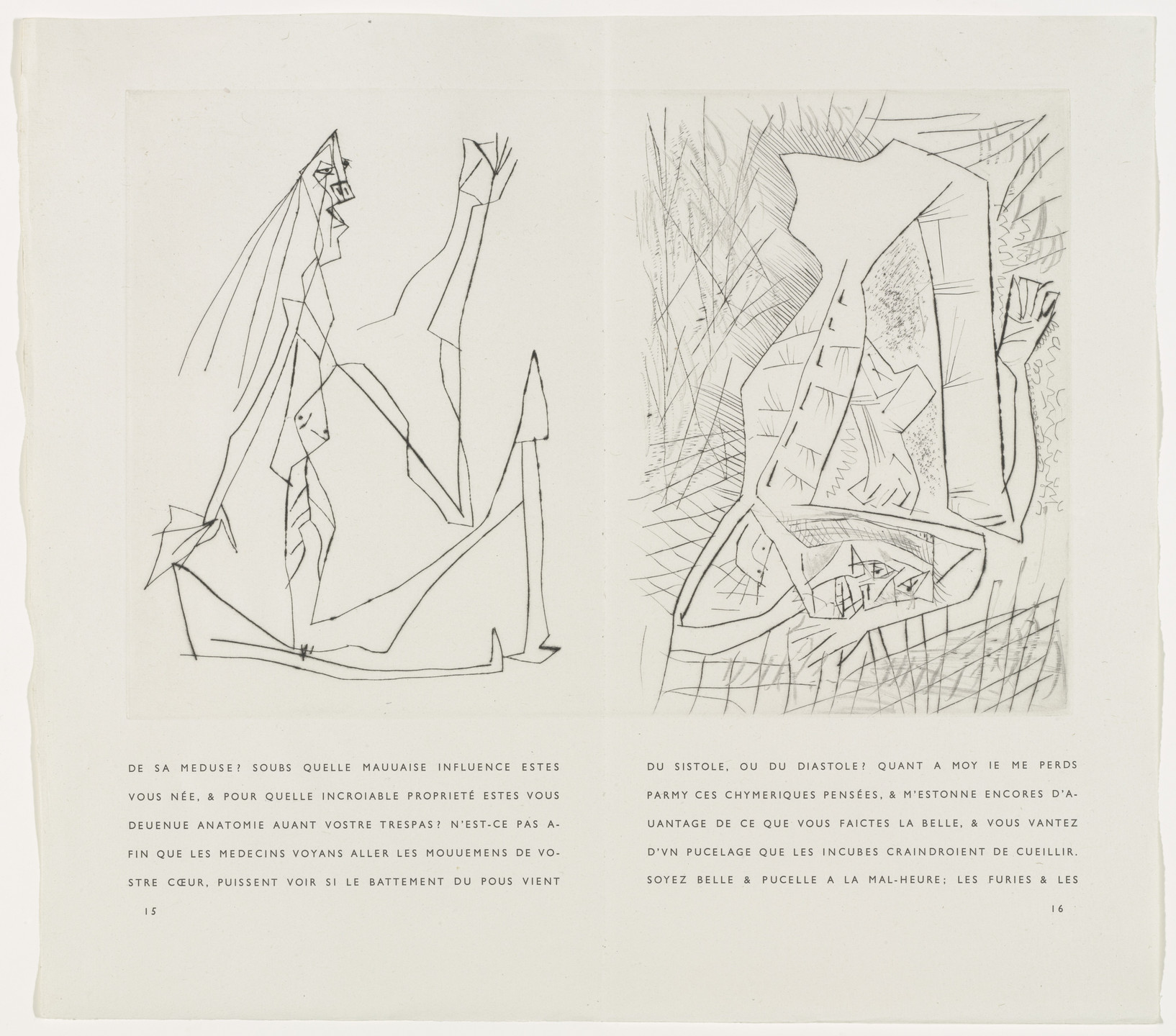 Pablo Picasso. Untitled from the illustrated book La Maigre. April 13, 1951, published 1952