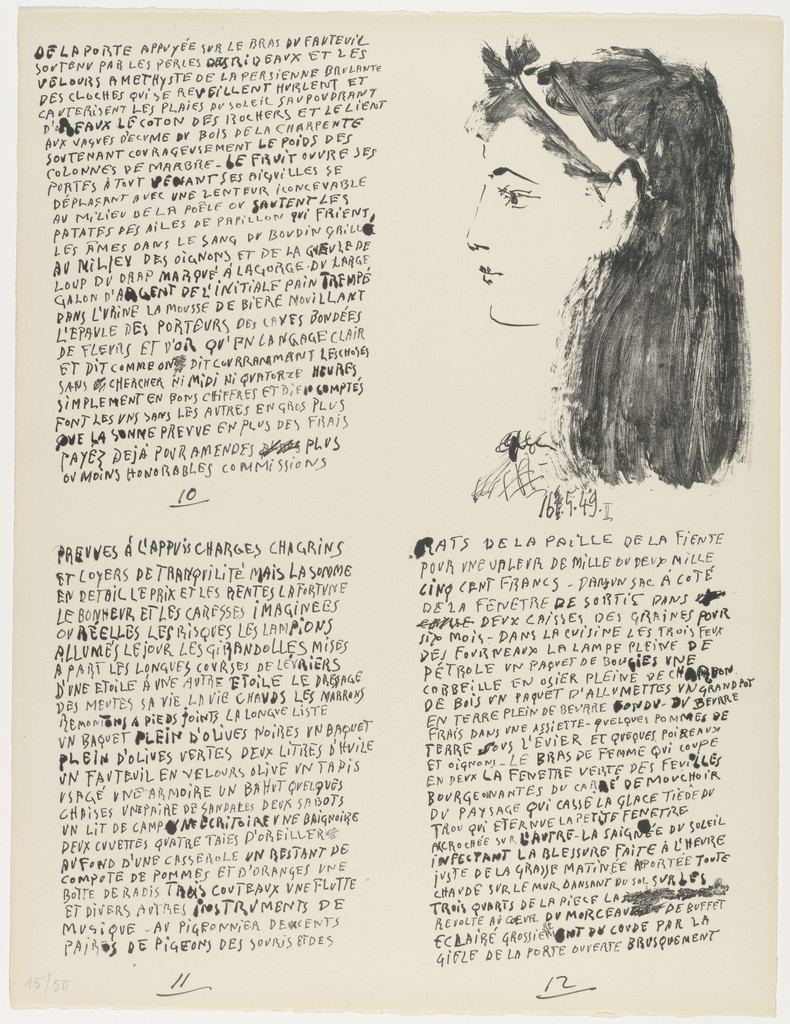In-text plate (folio 7) from Poèmes et lithographies