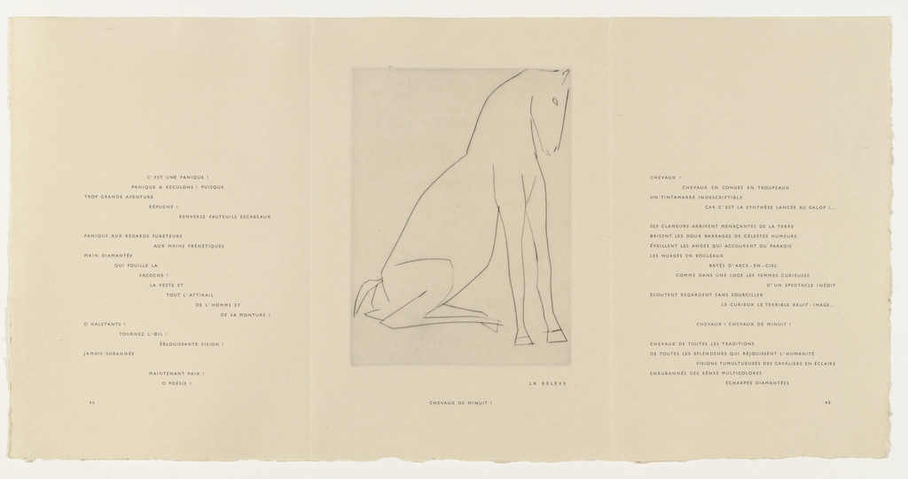 In-text plate (folio 39) from Chevaux de minuit