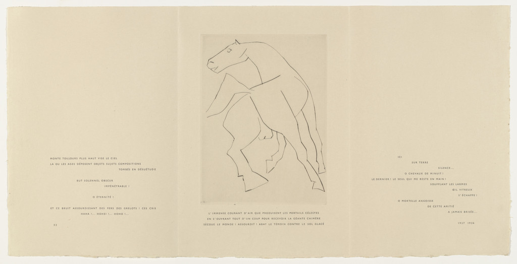 In-text plate (folio 43) from Chevaux de minuit