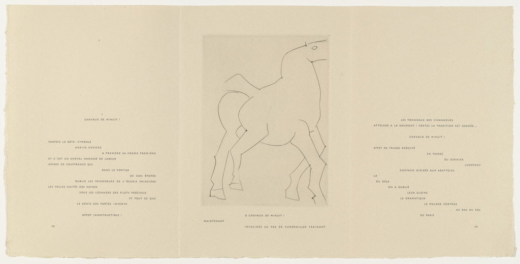 In-text plate (folio 27) from Chevaux de minuit