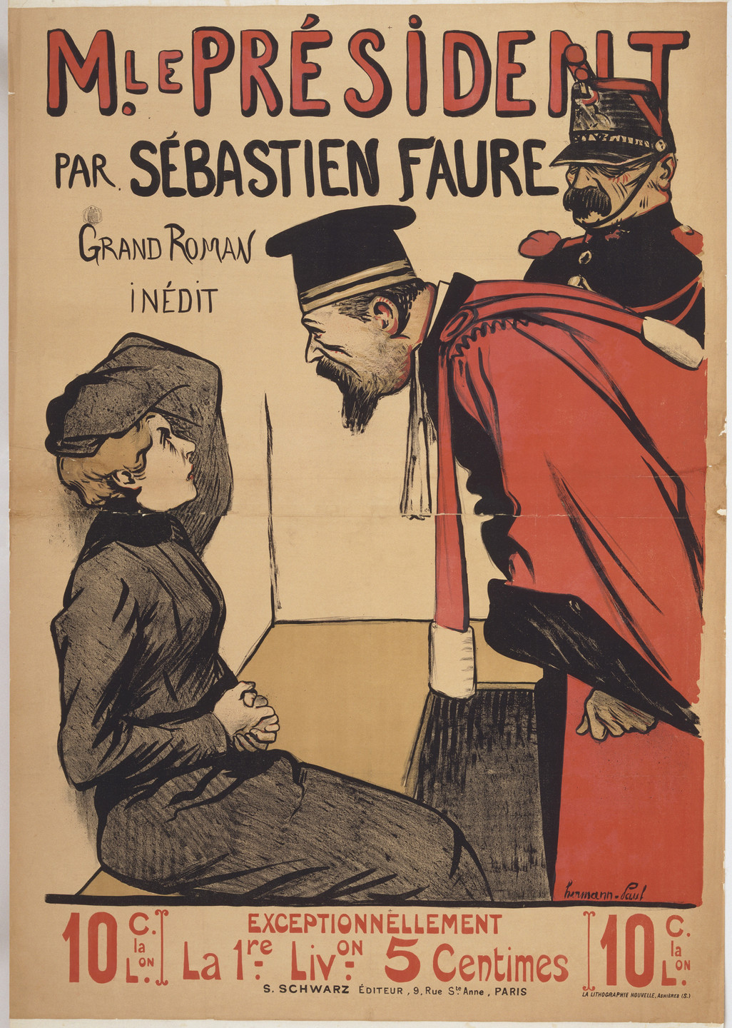René Georges Hermann-Paul. M. Le Président par Sébastien Faure, Grand Roman Inédit. after 1890