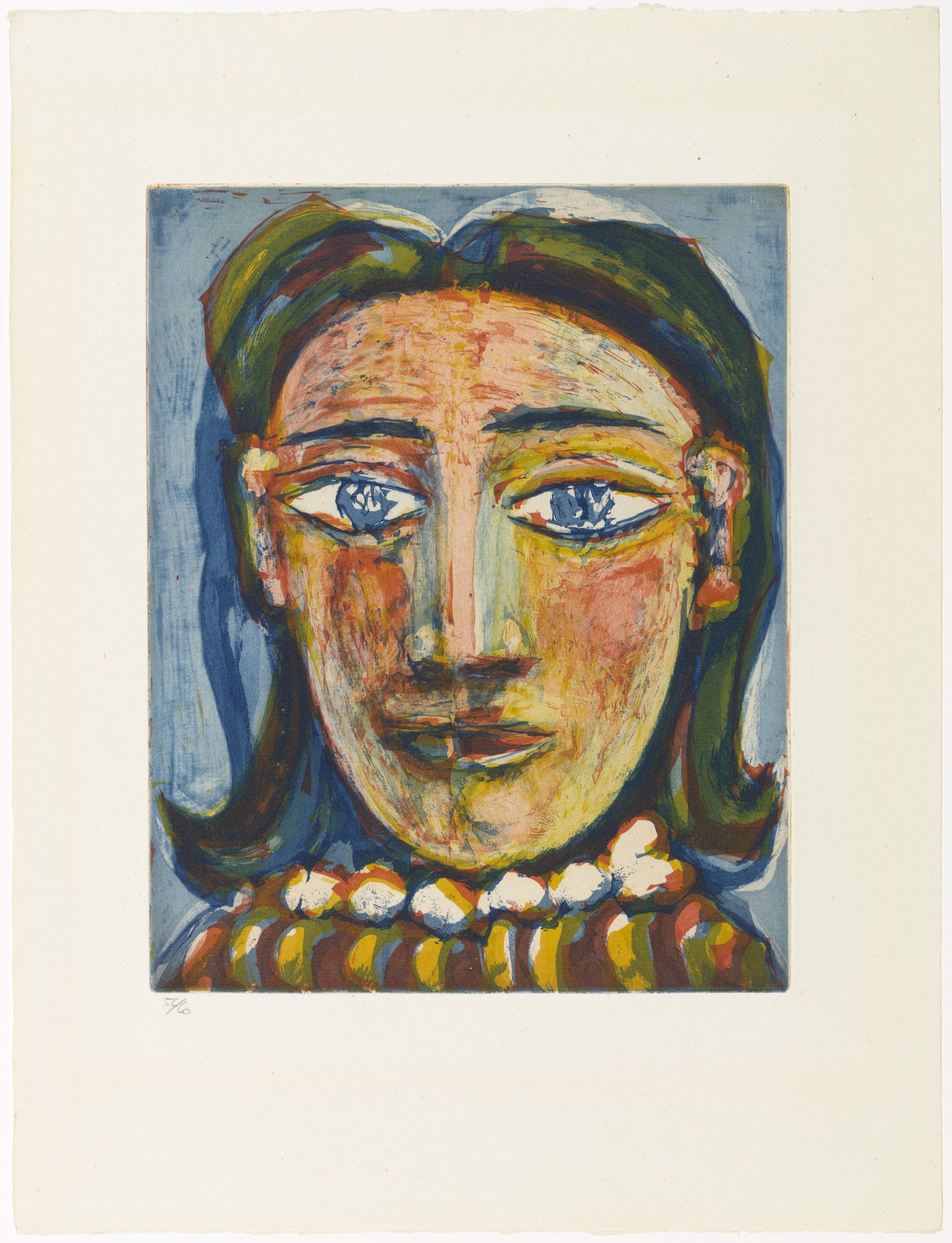Pablo Picasso. Head of a Woman No. 1, Portrait of Dora Maar (Tête de femme no. 1, portrait de Dora Maar). 1939