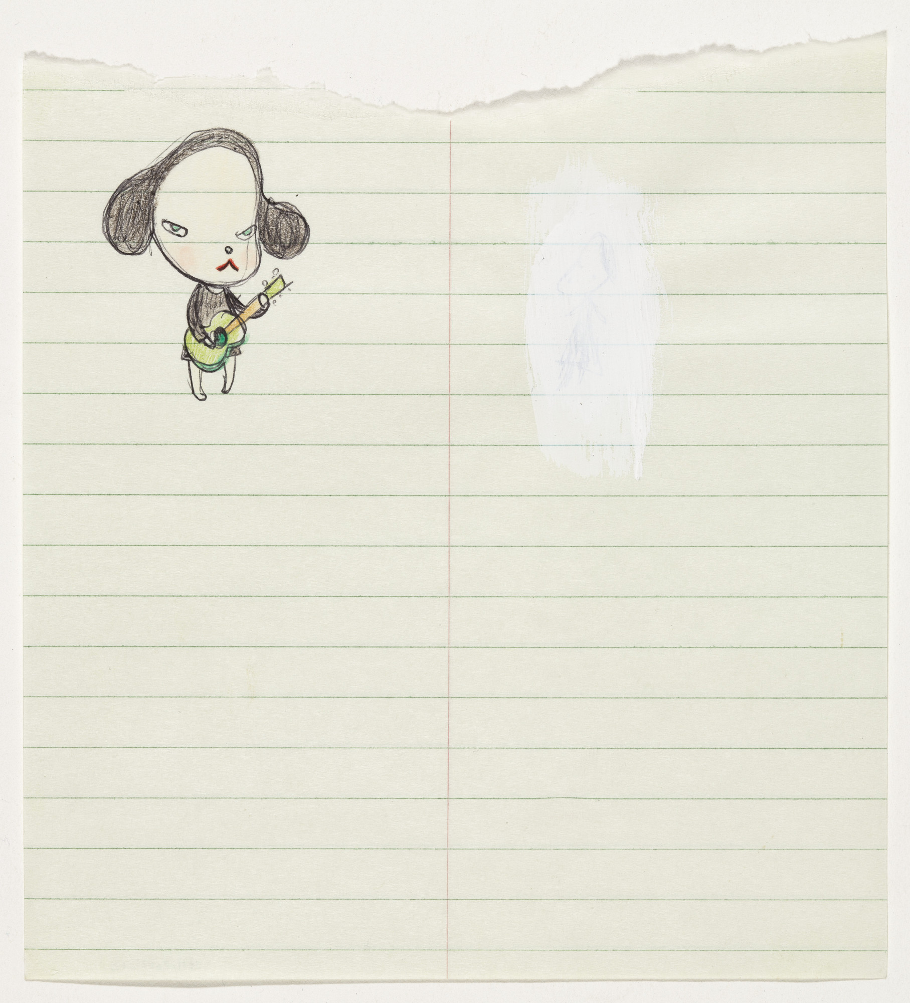 Yoshitomo Nara. Untitled (Pup with guitar) from the series Time of My Life