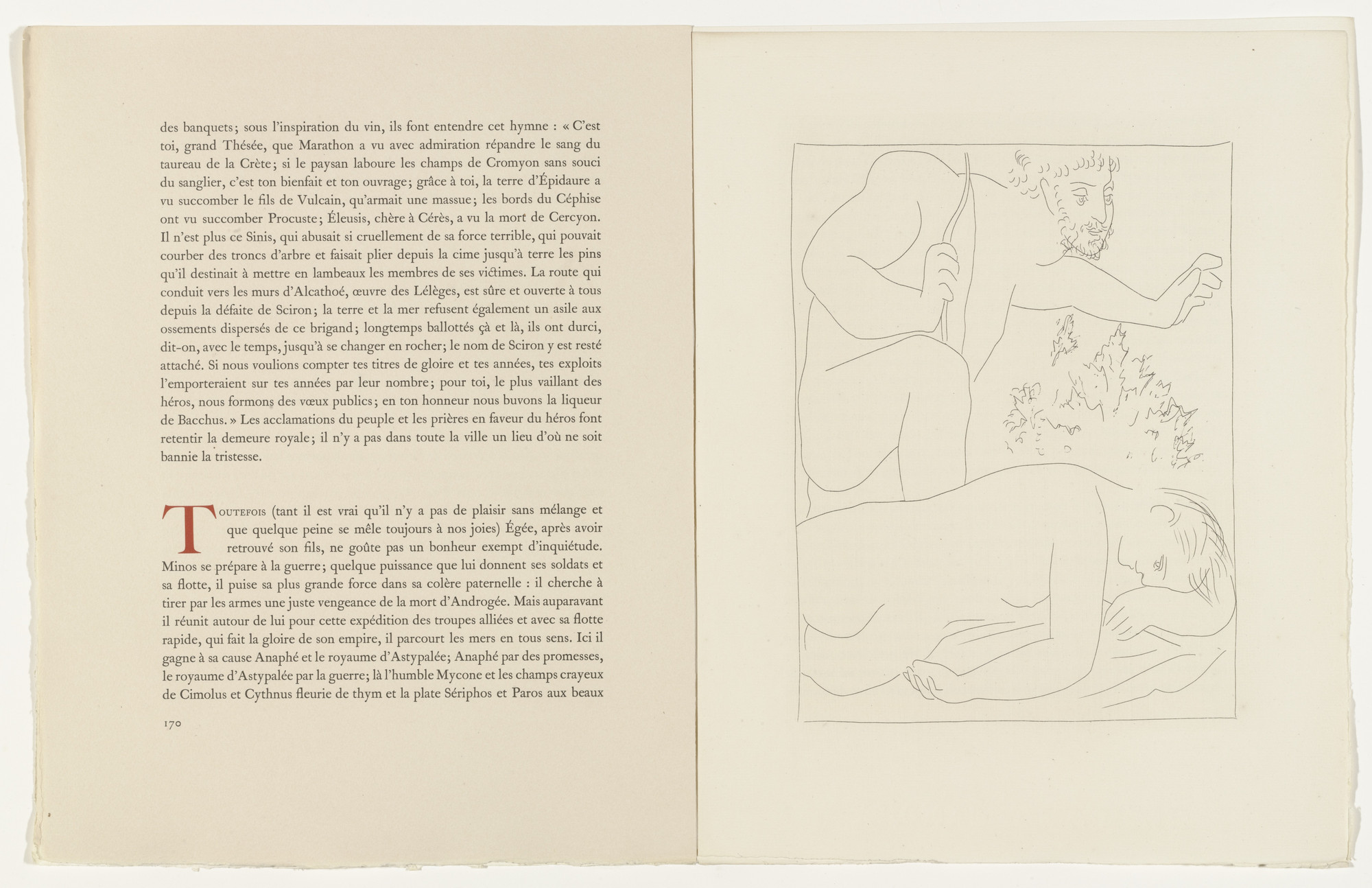 Pablo Picasso. Cephalus Kills His Wife Procris by Accident (Céphale tue par mégarde sa femme Procris) from Les Métamorphoses. 1930, published 1931