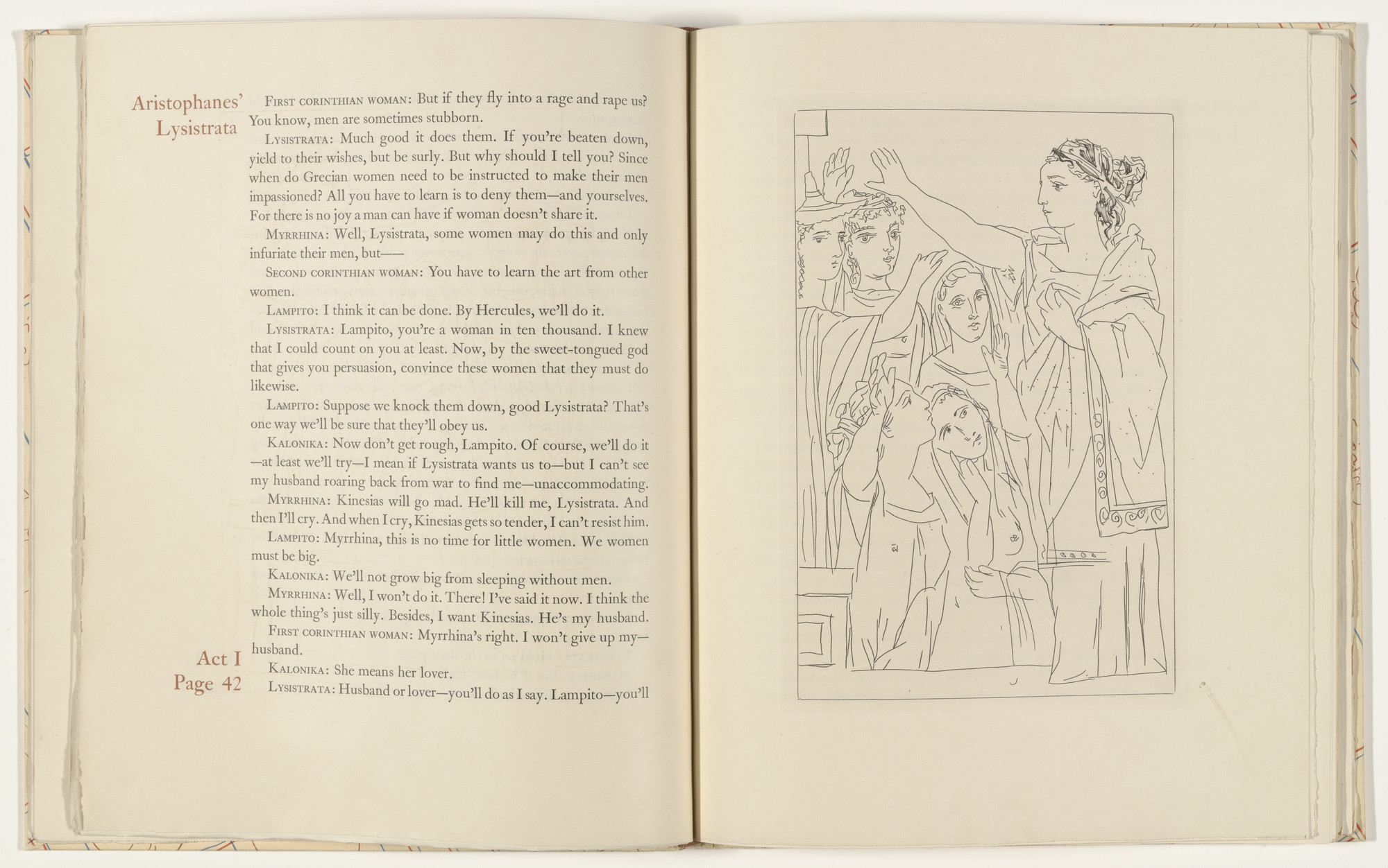 Pablo Picasso. Oath of the Women ( Le Serment des femmes ) from Lysistrata