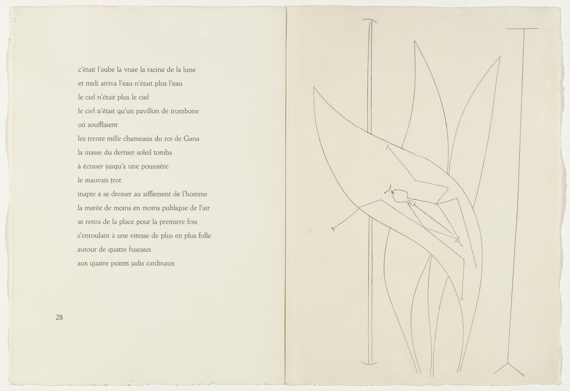 Pablo Picasso. Leaf and Insect (plate, page 29) from Corps perdu