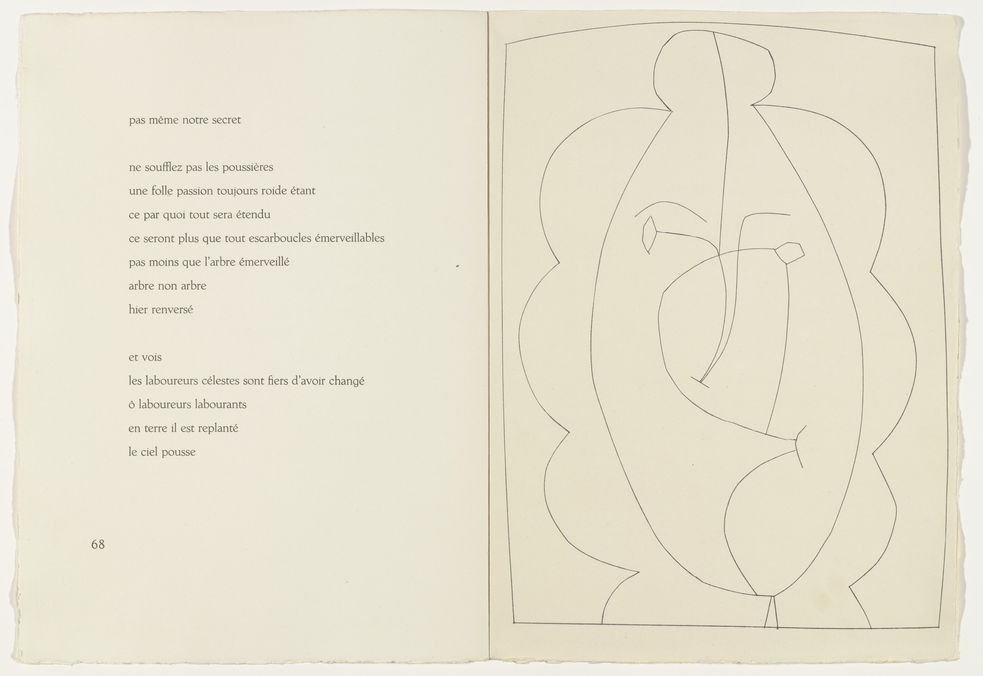 Pablo Picasso. Head of a Woman (plate, page 69) from Corps perdu