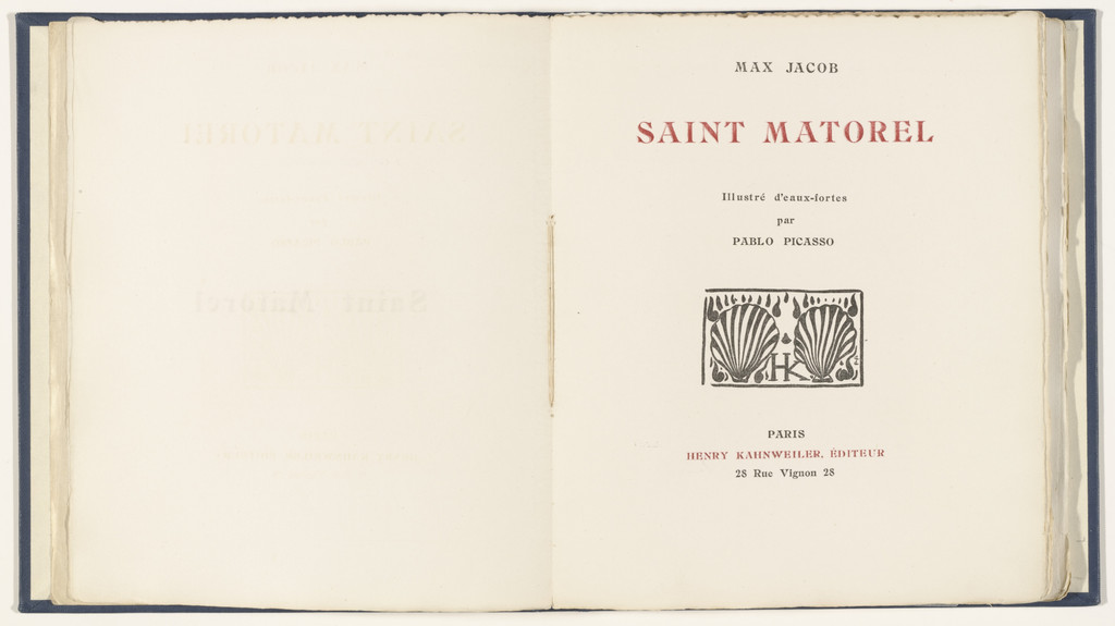 Saint Matorel, Pablo Picasso, 1910, published 1911