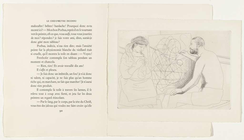 Painter and Model Knitting from Le Chef-d'œuvre inconnu