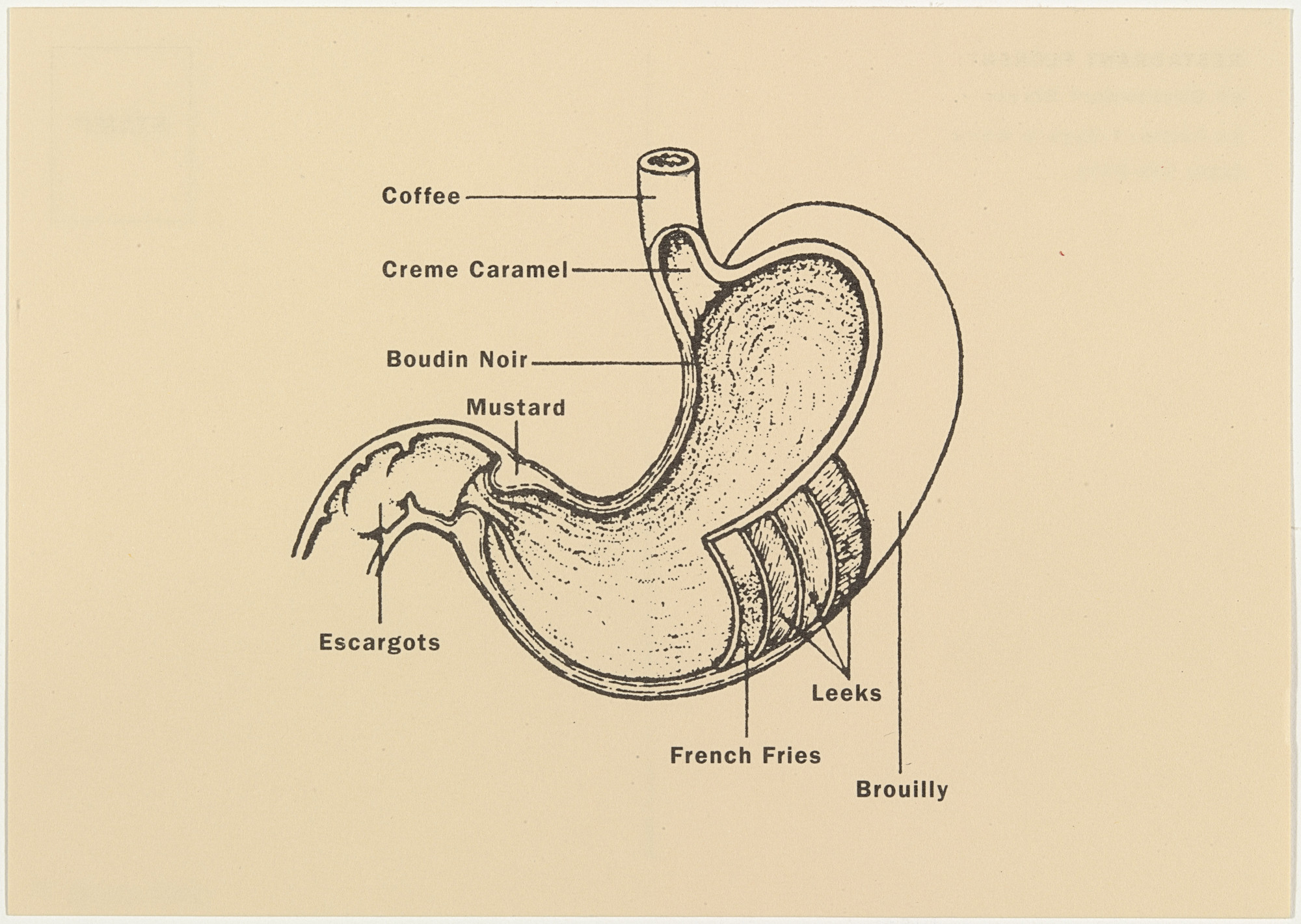 Tibor Kalman, Dean Lubensky. Restaurant Florent Postcard. ca. 1990