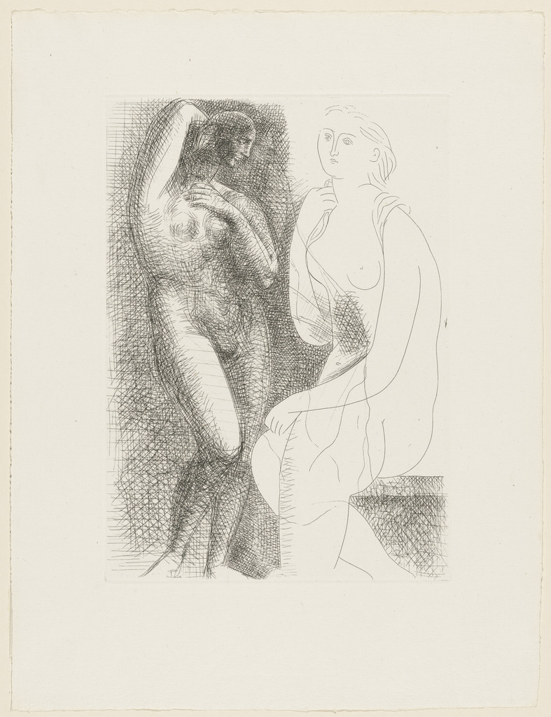 Nude Woman Before a Statue (Femme nue devant une statue) from the Vollard Suite (Suite Vollard)