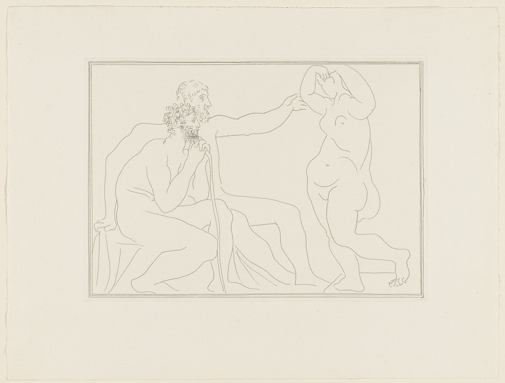 Two Sculptors before a Statue (Deux sculpteurs devant une statue) from the Vollard Suite (Suite Vollard)