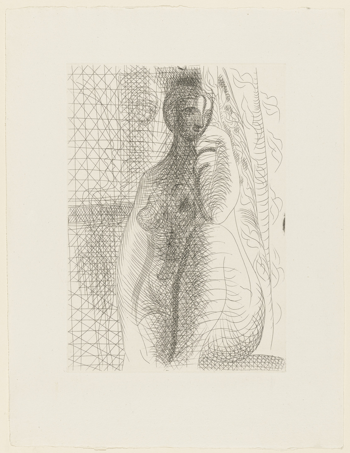 Pablo Picasso. Nude Woman with Bent Leg (Femme nue à la jambe pliée) from the Vollard Suite (Suite Vollard). 1931, published 1939