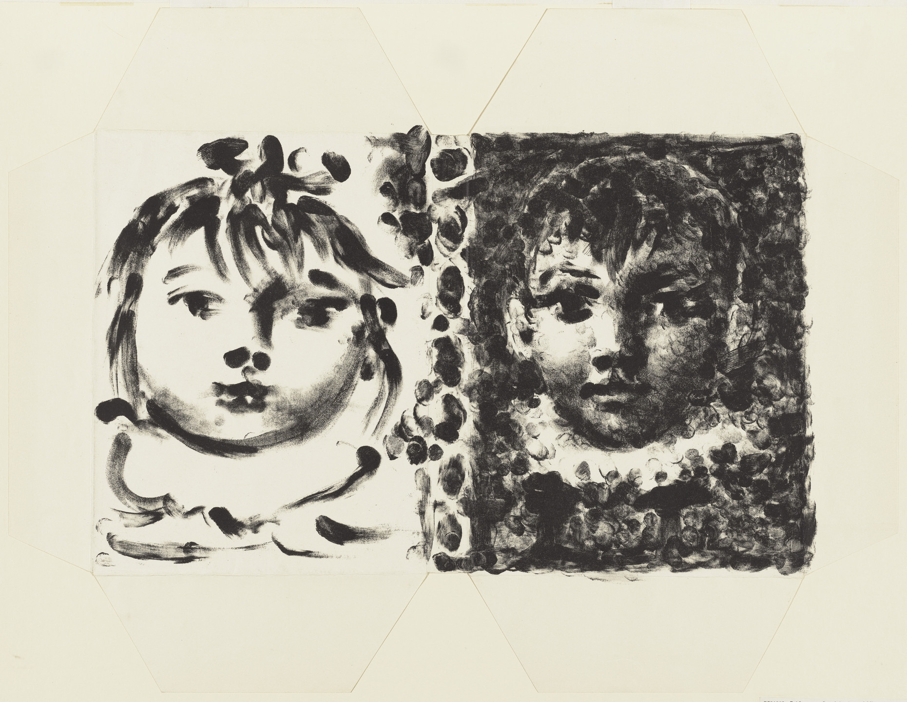 Pablo Picasso. Paloma and Claude (cover) from Picasso Lithographe, Volume II. April 16, 1950, published 1950