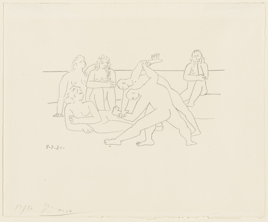 The Wrestlers (Les Lutteurs) from the series Four Lithographs (Quatre lithographies)