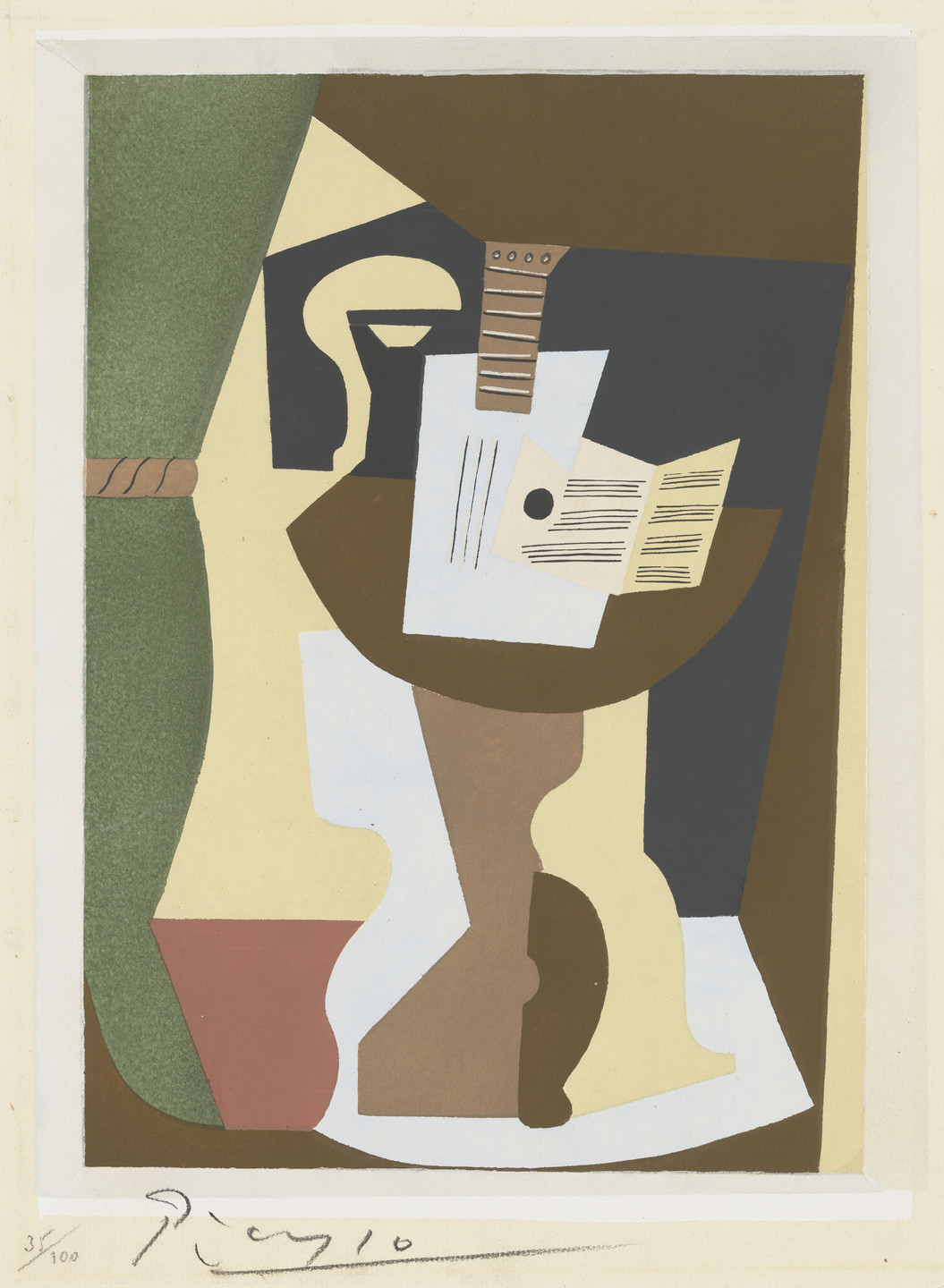 Pablo Picasso. Still Life from the series Dix Pochoirs. published 1921