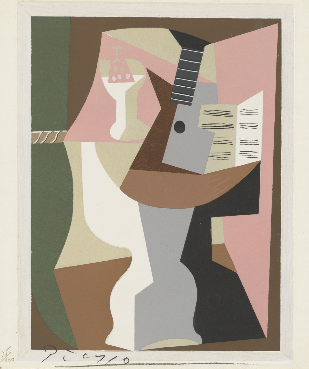 Pablo Picasso. Still Life from the series Dix Pochoirs. published 1921
