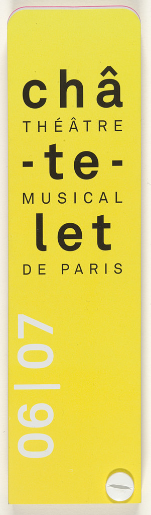 Théâtre du Châtelet, Calendar/Program for season 2006-2007