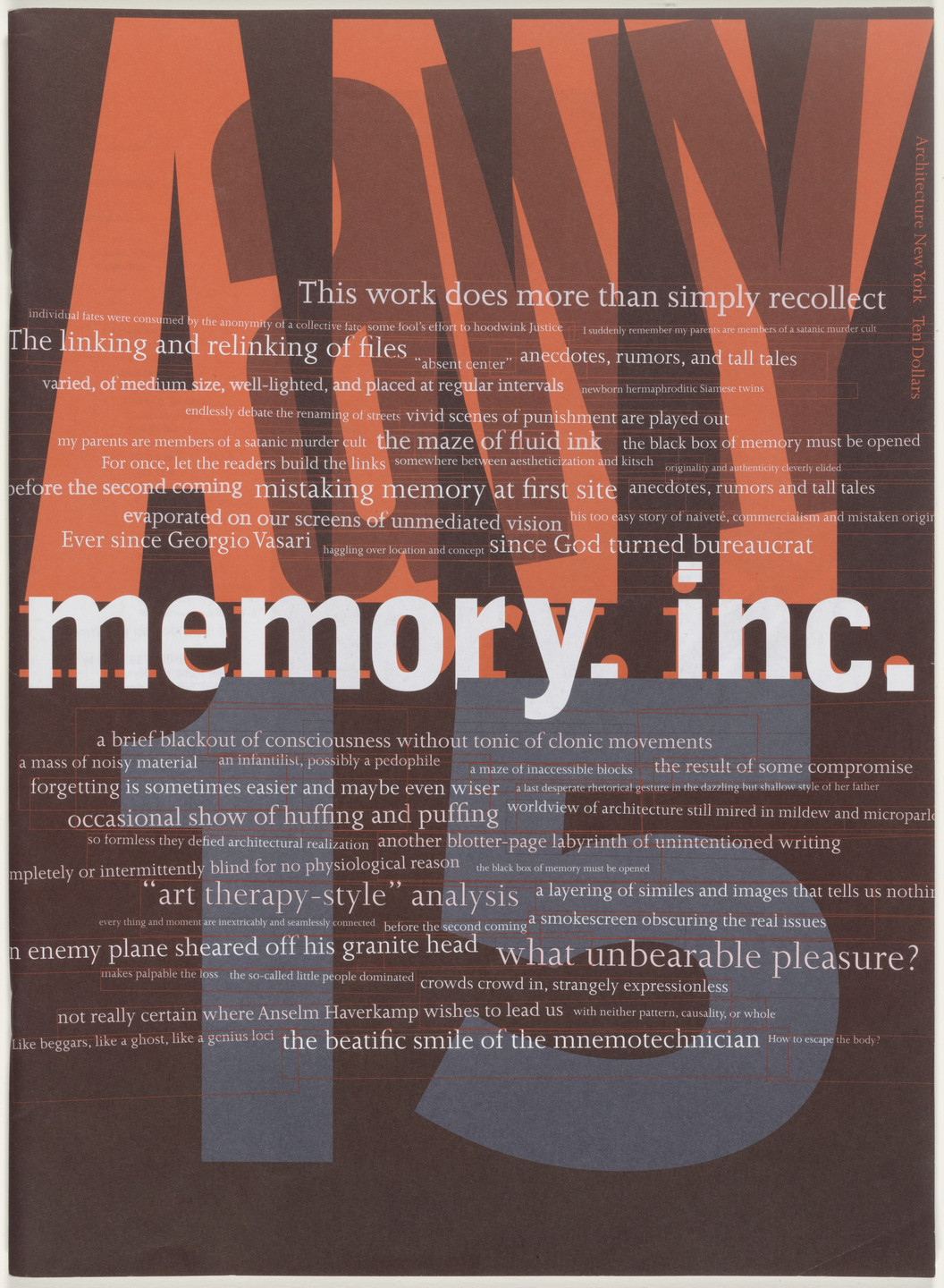 Michael Rock, Susan Sellers, Georgianna Stout. Any Magazine No. 15. 1996