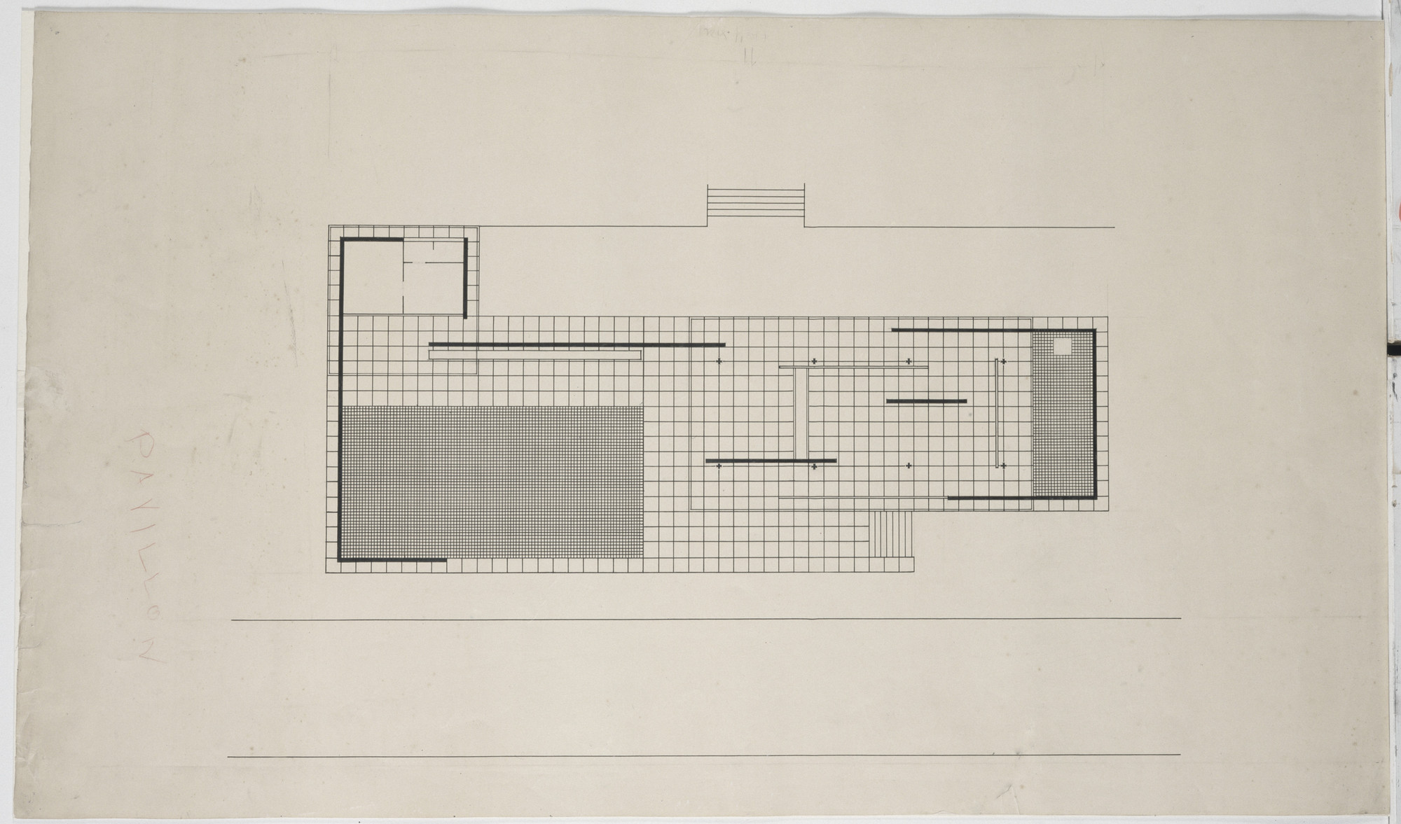 Udfordring Symptomer boks Ludwig Mies van der Rohe. German Pavilion, International Exposition,  Barcelona, Spain, Floor plan. 1929 | MoMA